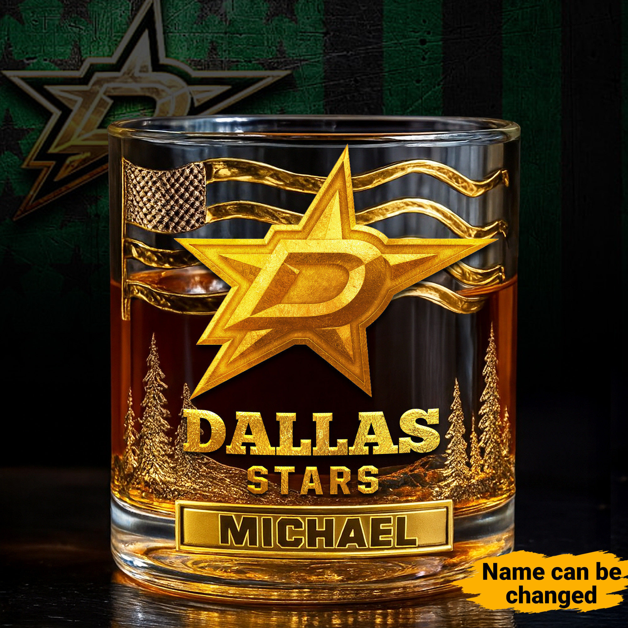 Dallas Stars | NHL Whiskey Glass TD