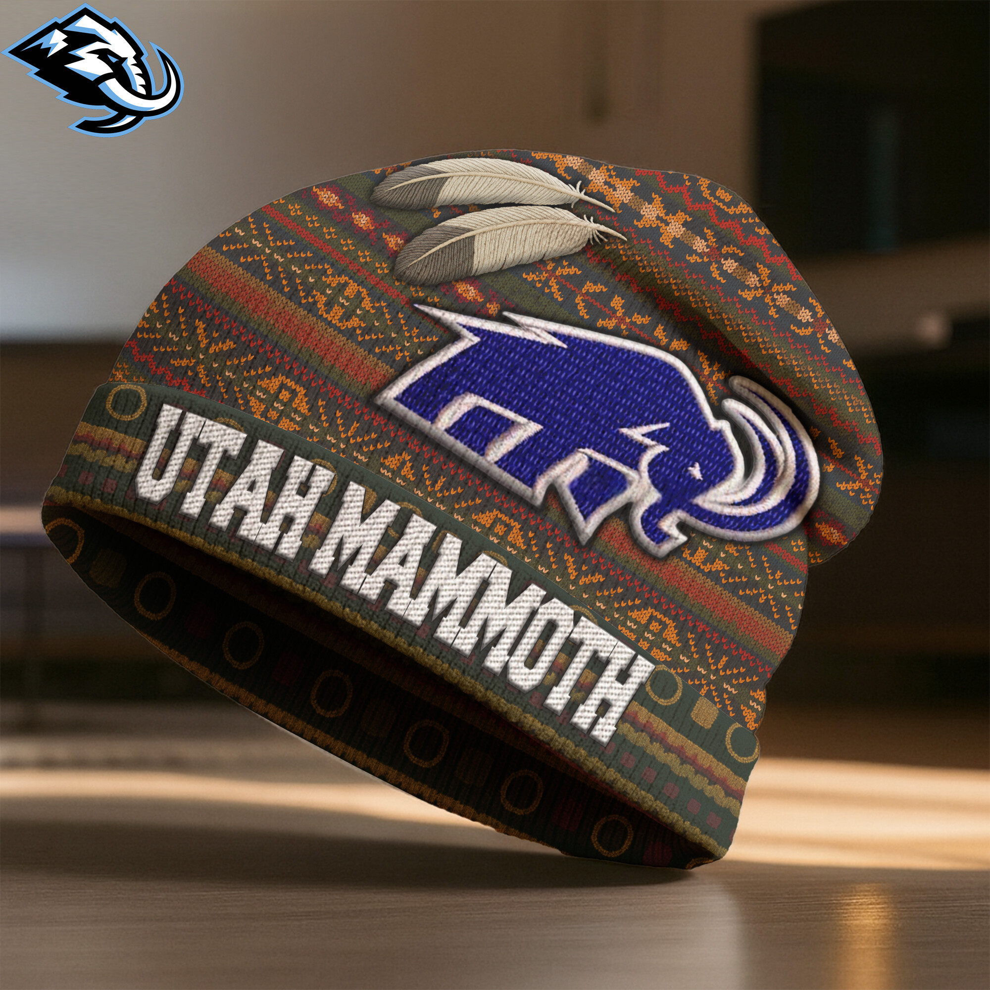 Utah Mammoth | Premium NHL Feathered Beanie Hat HY
