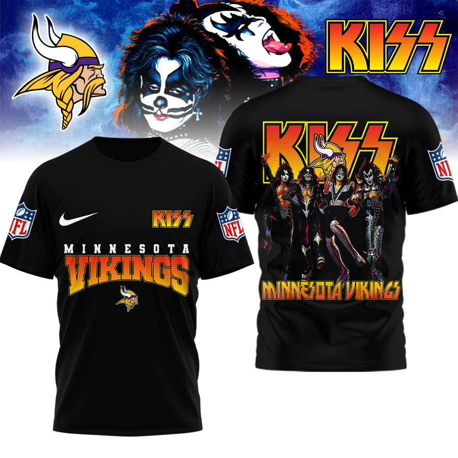 Minnesota Vikings | Premium NFL Kiss Band 3D Shirt TD