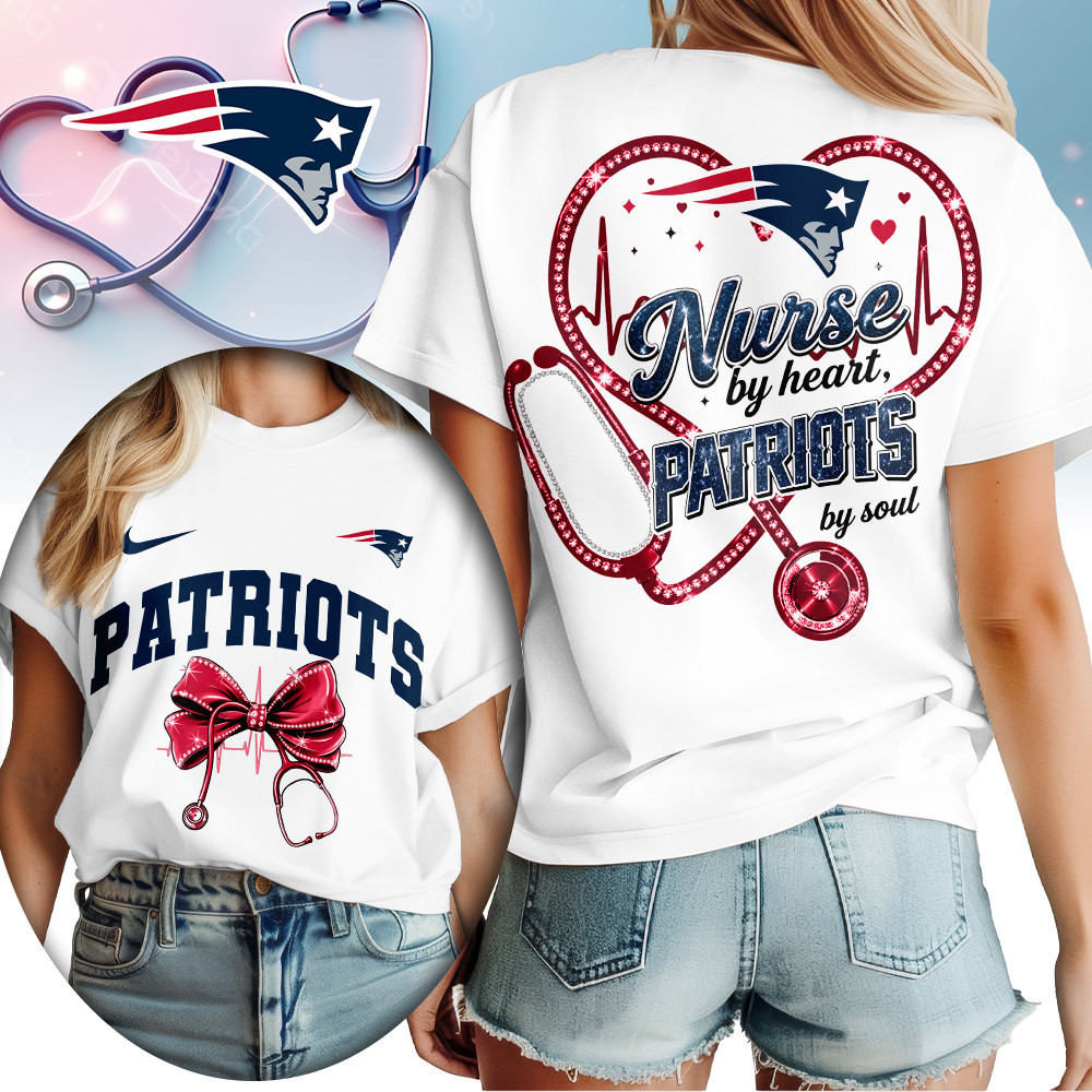 New England Patriots | Premium NFL Nurse By Heart Women Shirt TD