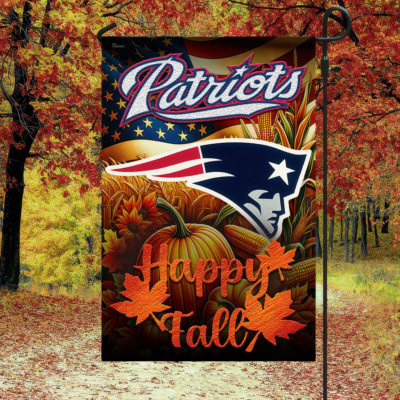 New England Patriots | Premium NFL Happy Fall Flag TD