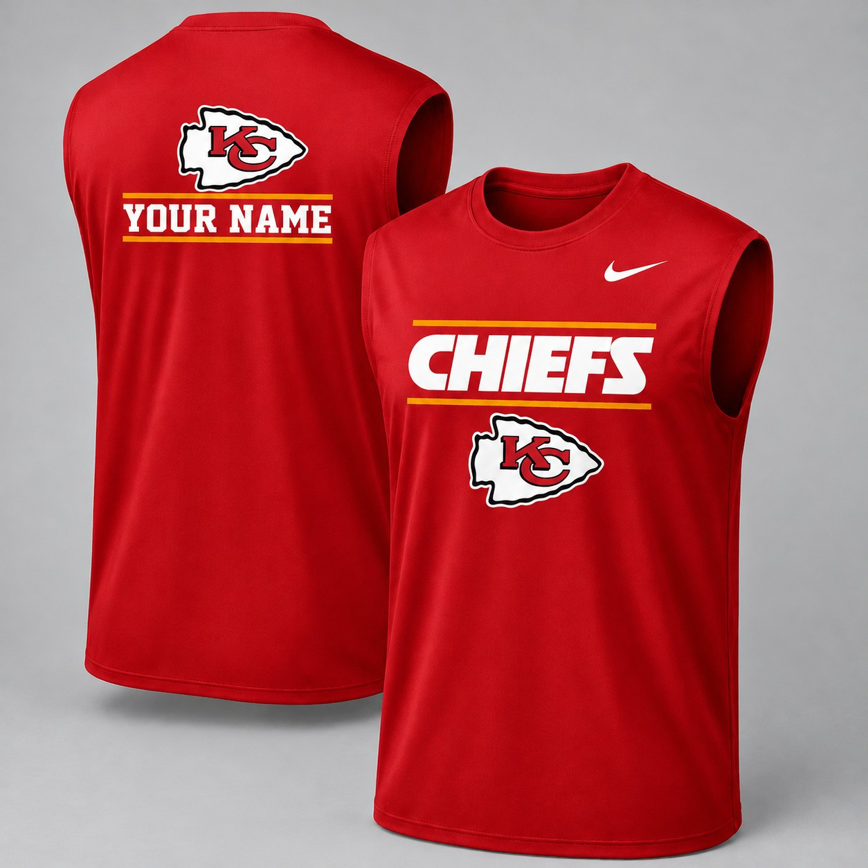 Kansas City Chiefs | Premium NFL Personalized Game Ready Tank Top NY