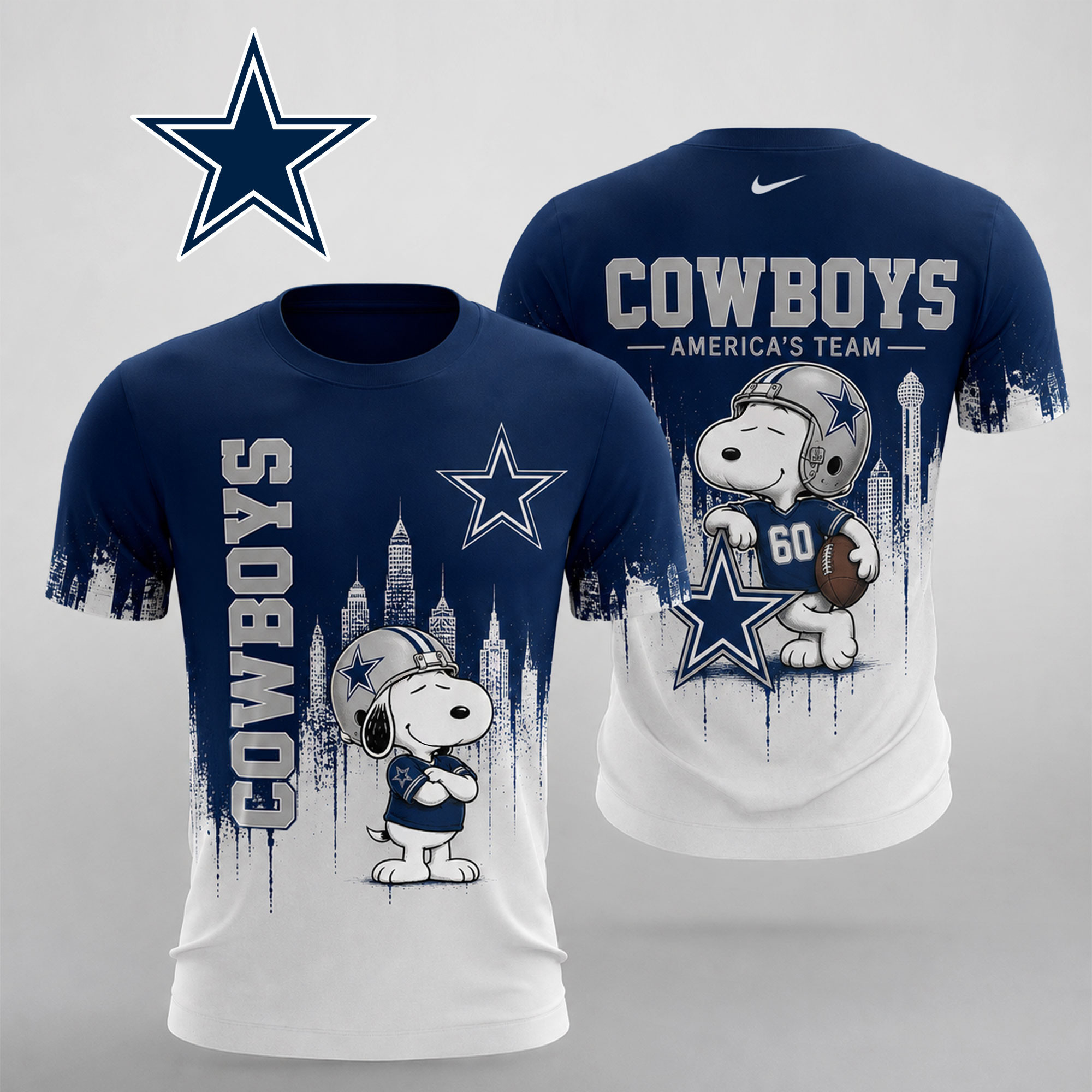 Dallas Cowboys | Premium NFL Gridiron Sunday Cartoon 3D Shirt NTH1