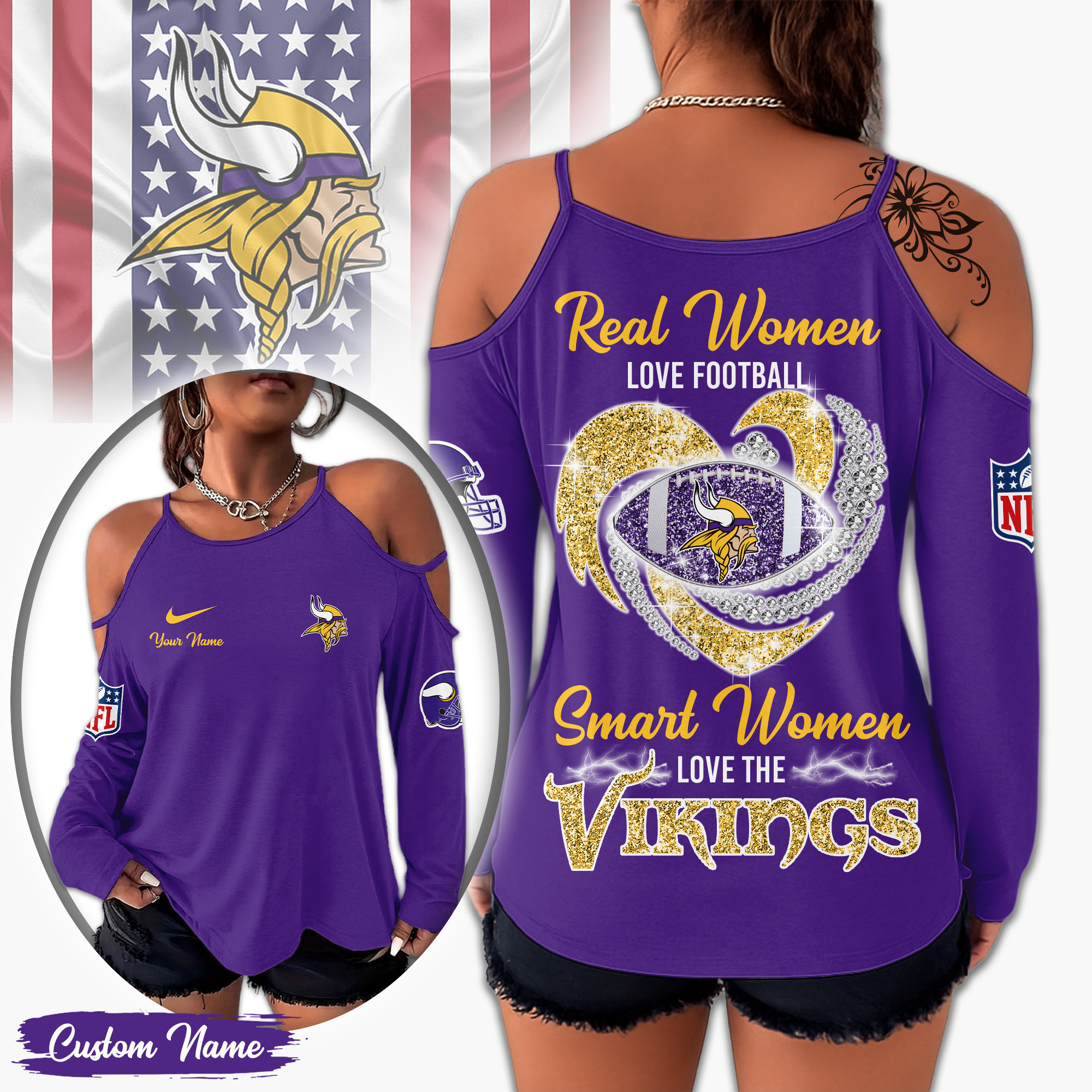 Minnesota Vikings | Premium NFL Lady Tshirt TD