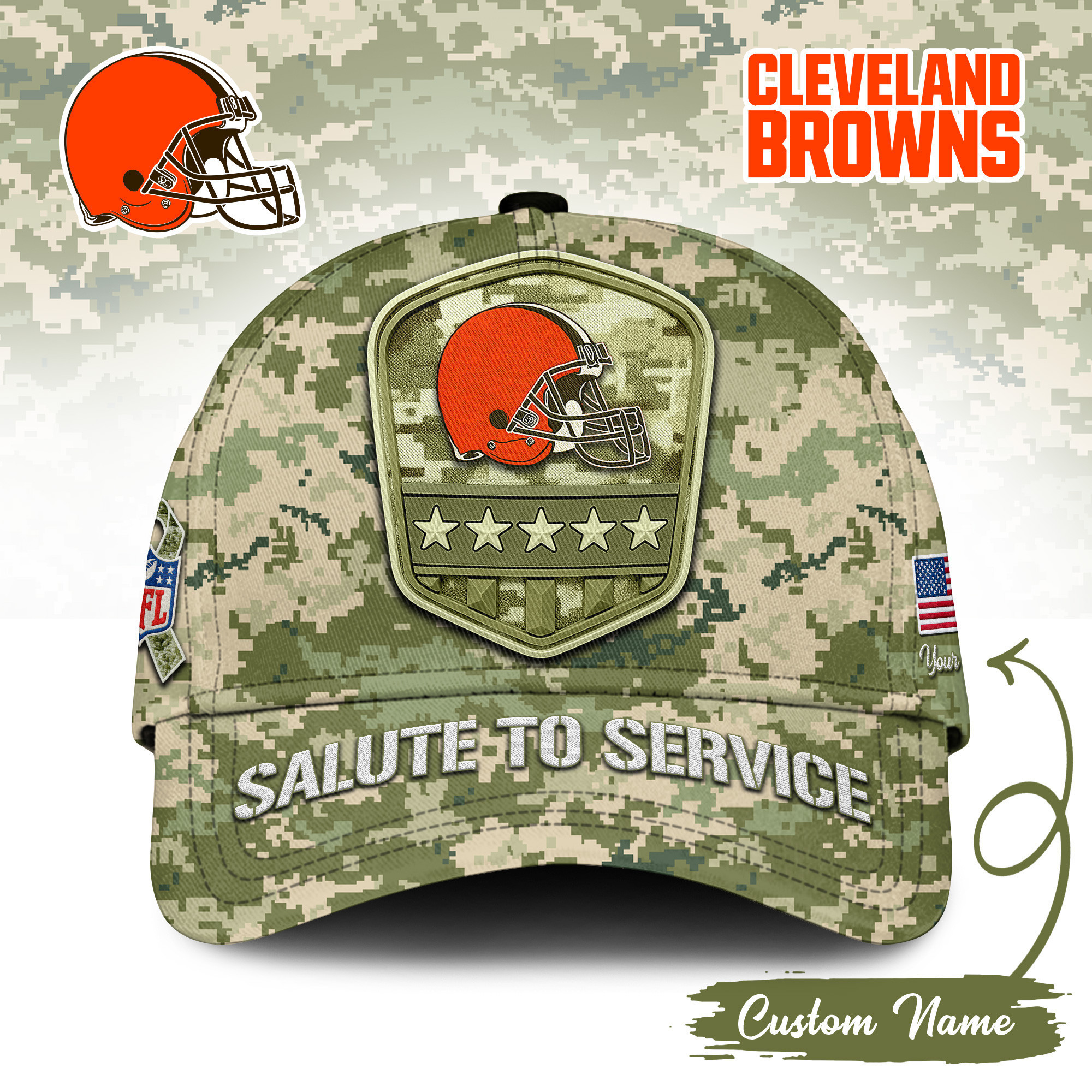 Cleveland Browns | Premium NFL Salute To Service Classic Cap TD