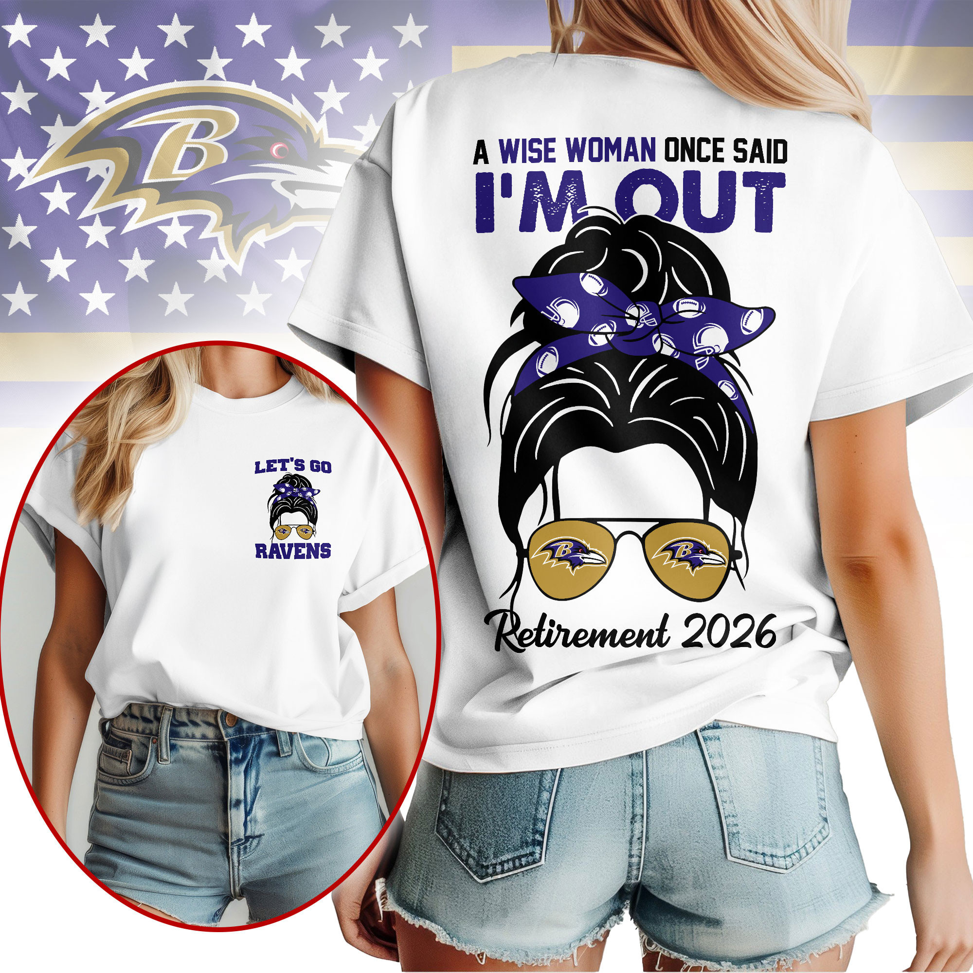 Baltimore Ravens | Premium NFL Retirement 2026 Spirit 3D T-Shirt NTH1