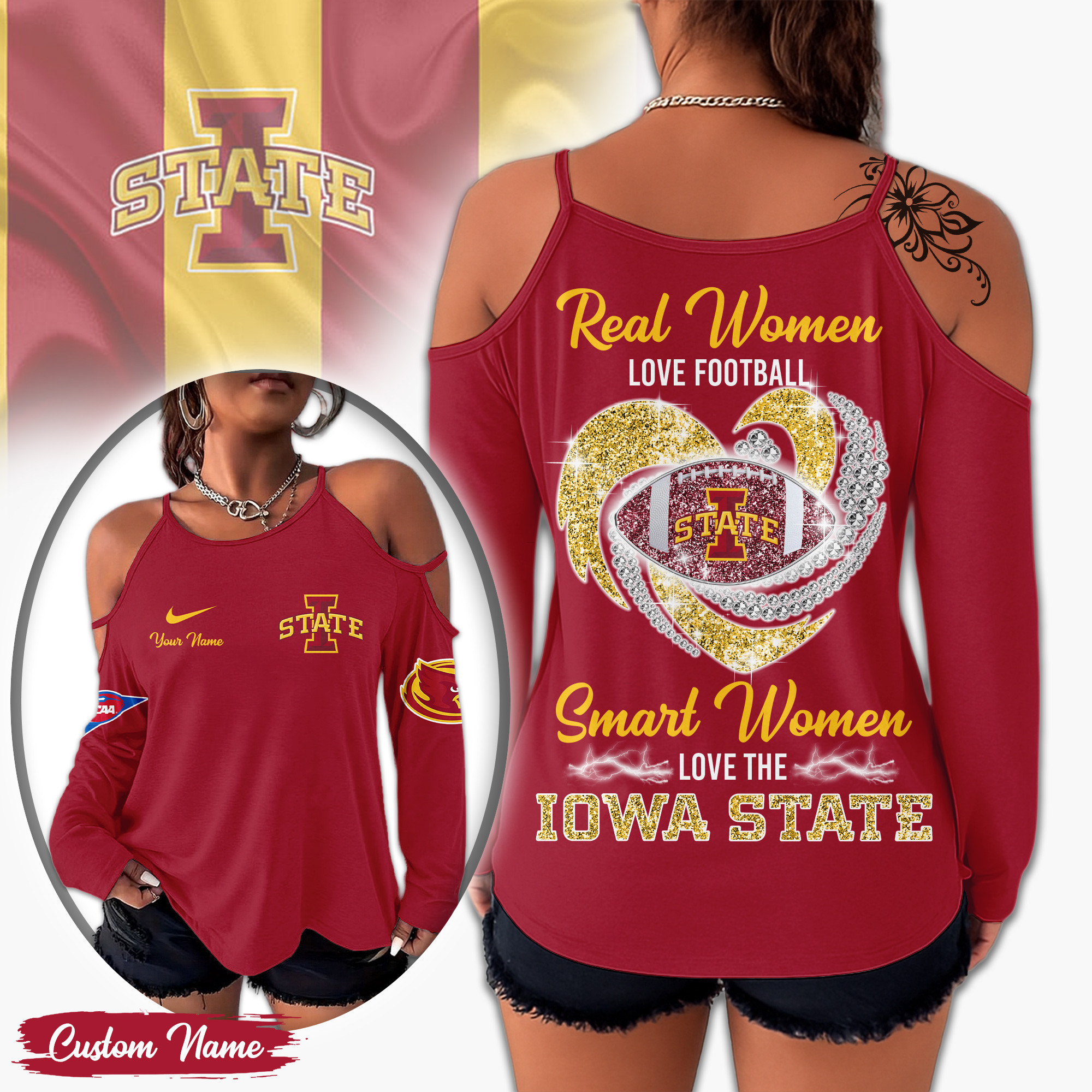 Iowa State Cyclones | Premium NCAA Lady Tshirt PBQX5K9