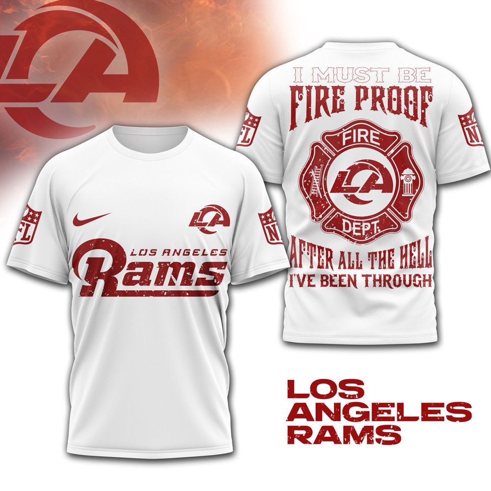 Los Angeles Rams | Premium NFL Built By Fire Game Day 3D Shirt NTH1