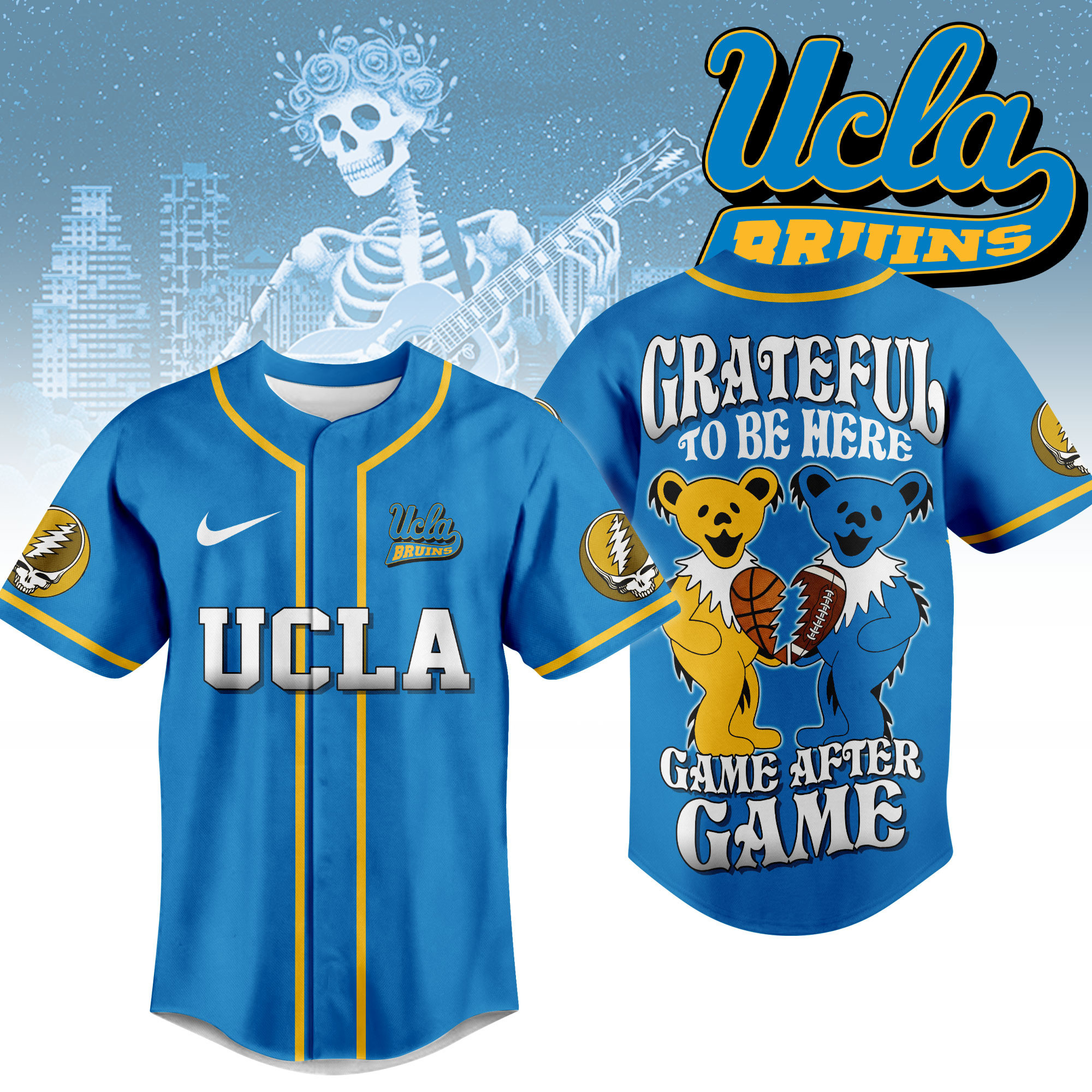 UCLA Bruins | Premium College Grateful Sports Jersey NTH1