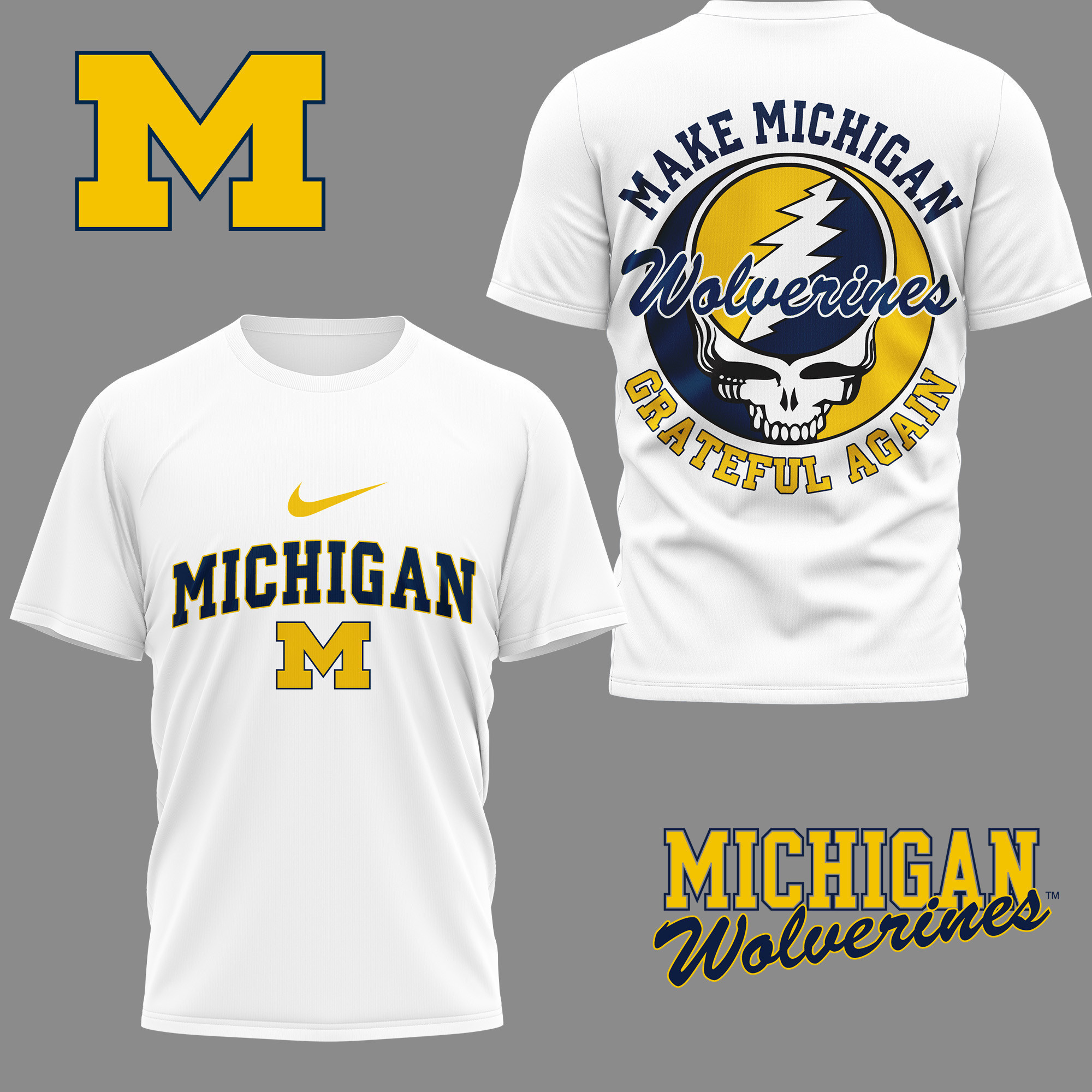 Michigan Wolverines | Premium NCAA Grateful Game Day 3D Shirt NY