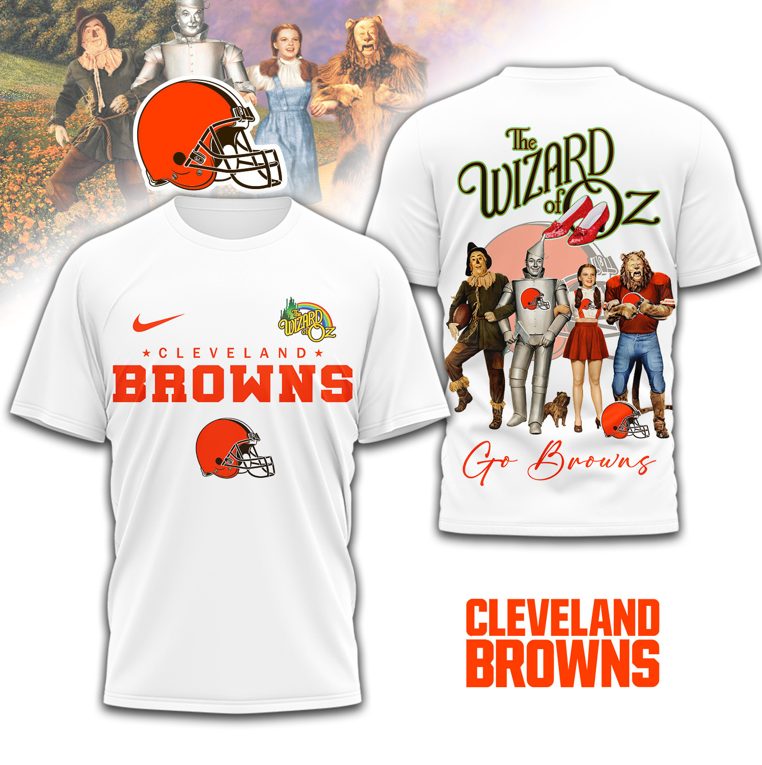 Cleveland Browns | Premium NFL The Wizard Of Oz 3D Shirt TD