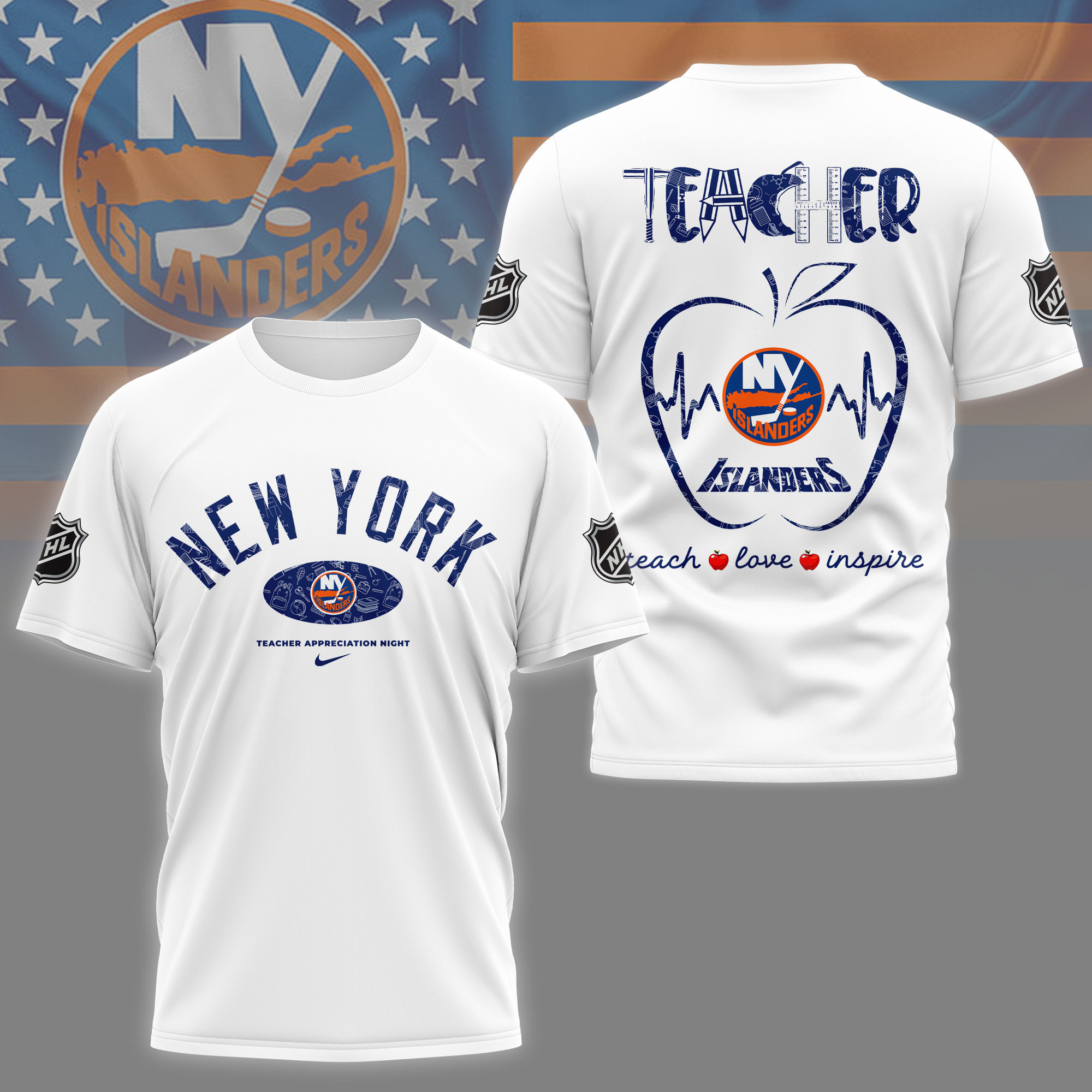 New York Islanders | Premium NHL Teacher Appreciation Day 3D Shirt NY