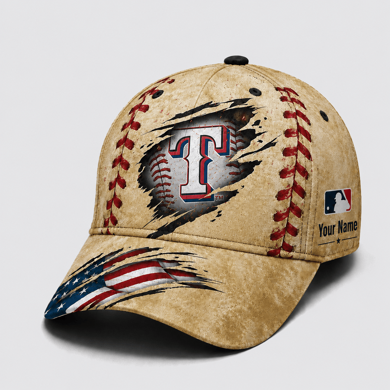 Texas Rangers | Premium MLB Patriot Stitch Baseball Cap