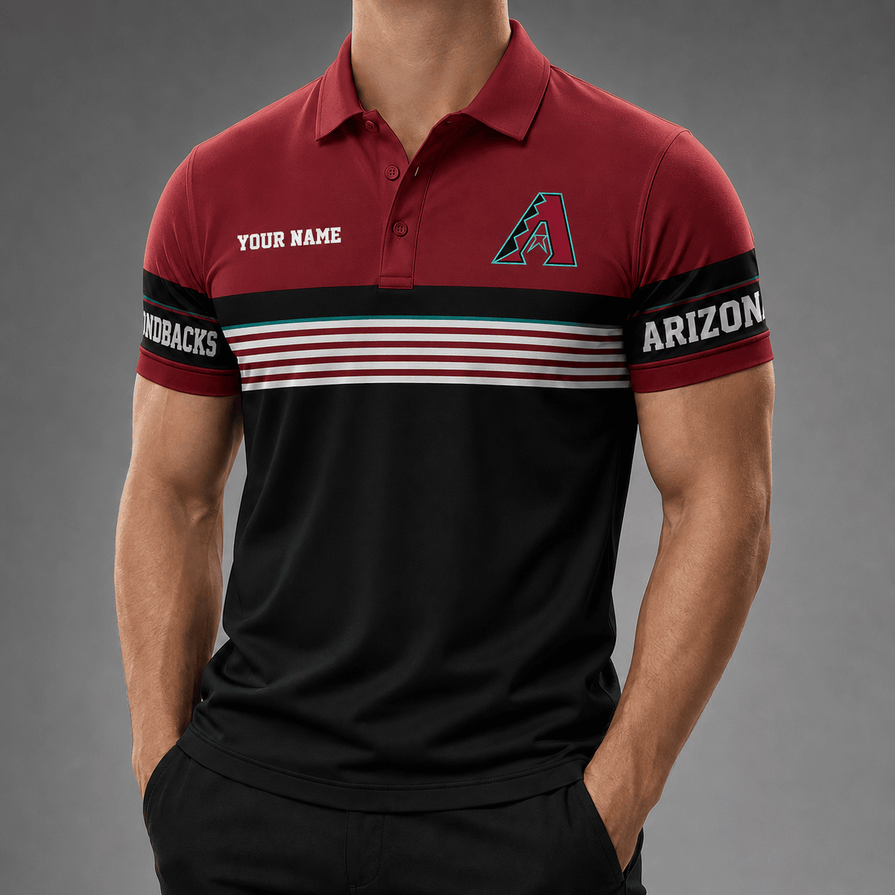 Arizona Diamondbacks | Premium MLB Personalized Men's Polo Shirt