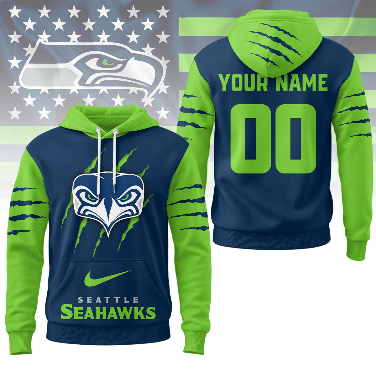 Seattle Seahawks | Premium NFL Fan Pride Claw Hoodie NY