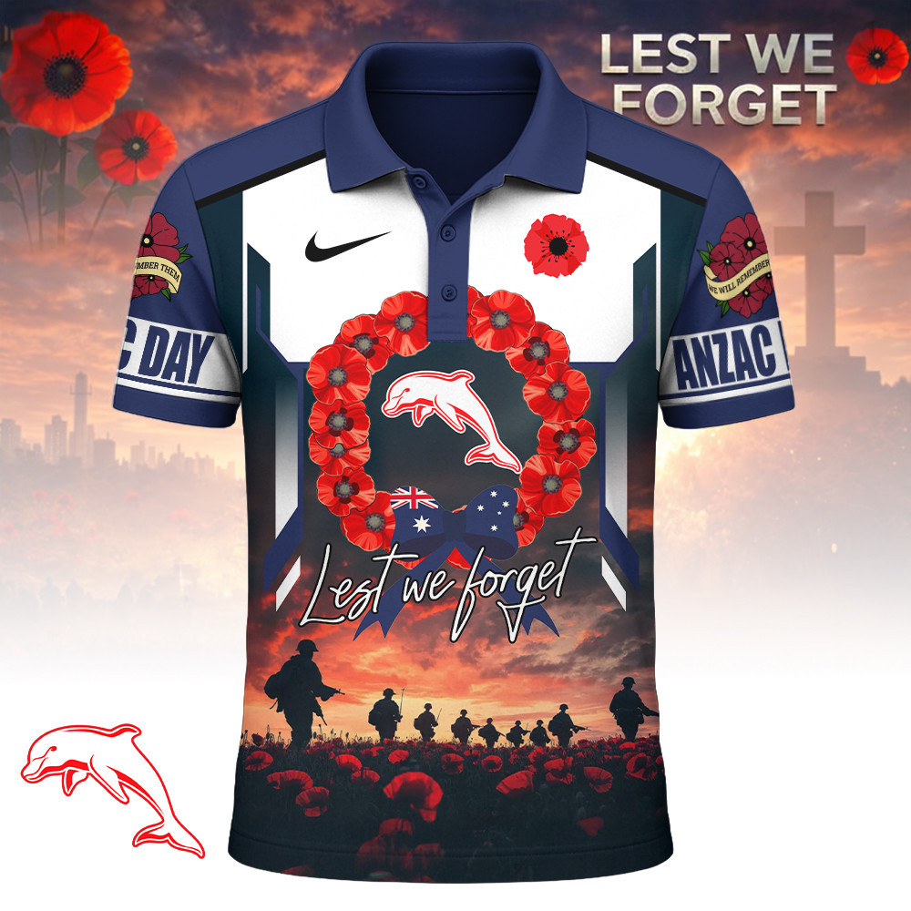 Dolphins | Premium NRL ANZAC Day Polo Shirt TD