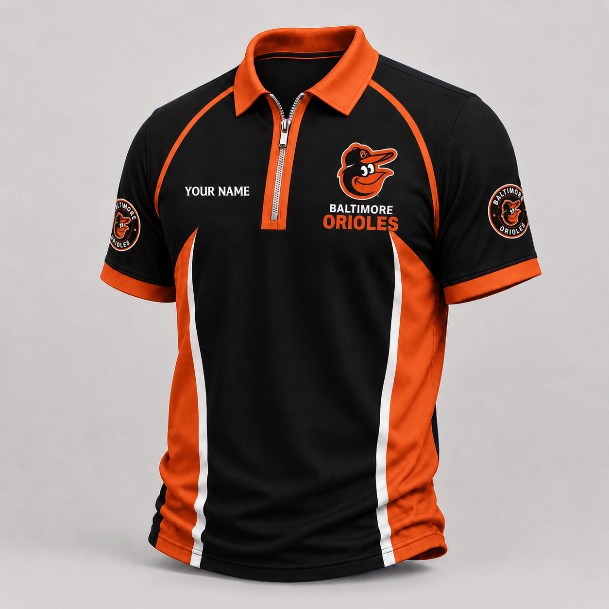 Baltimore Orioles | Premium MLB Performance Zipper Polo Shirt