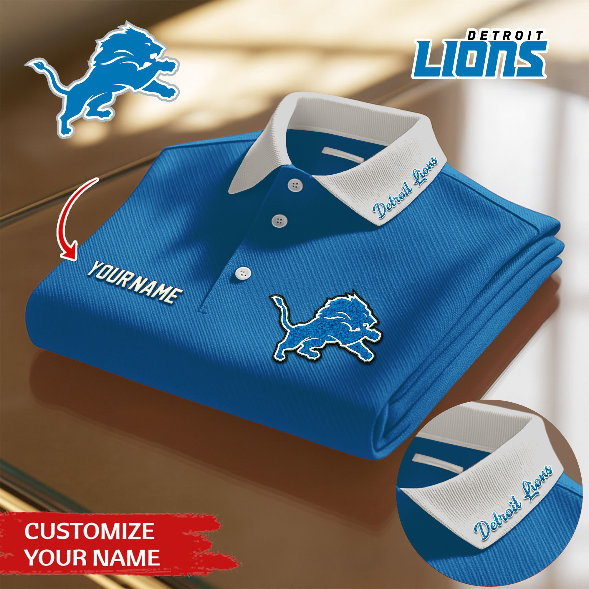 Detroit Lions | Premium NFL Polo Shirt TD