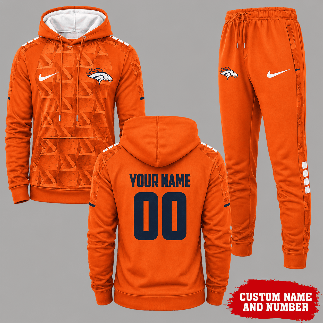 Denver Broncos | Premium NFL Game Day Hoodie Jogger Set NY