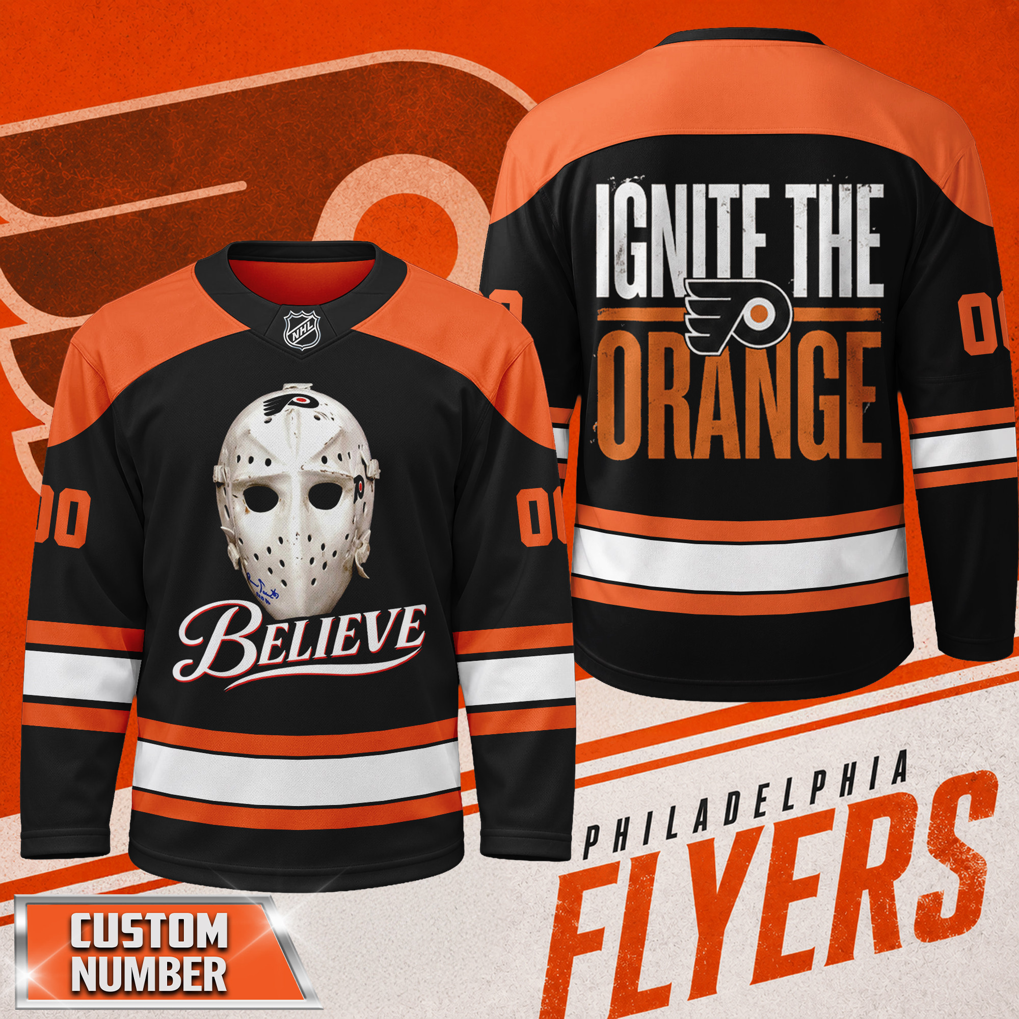 Philadelphia Flyers | Premium NHL Ignite the Orange Hockey Jersey TD