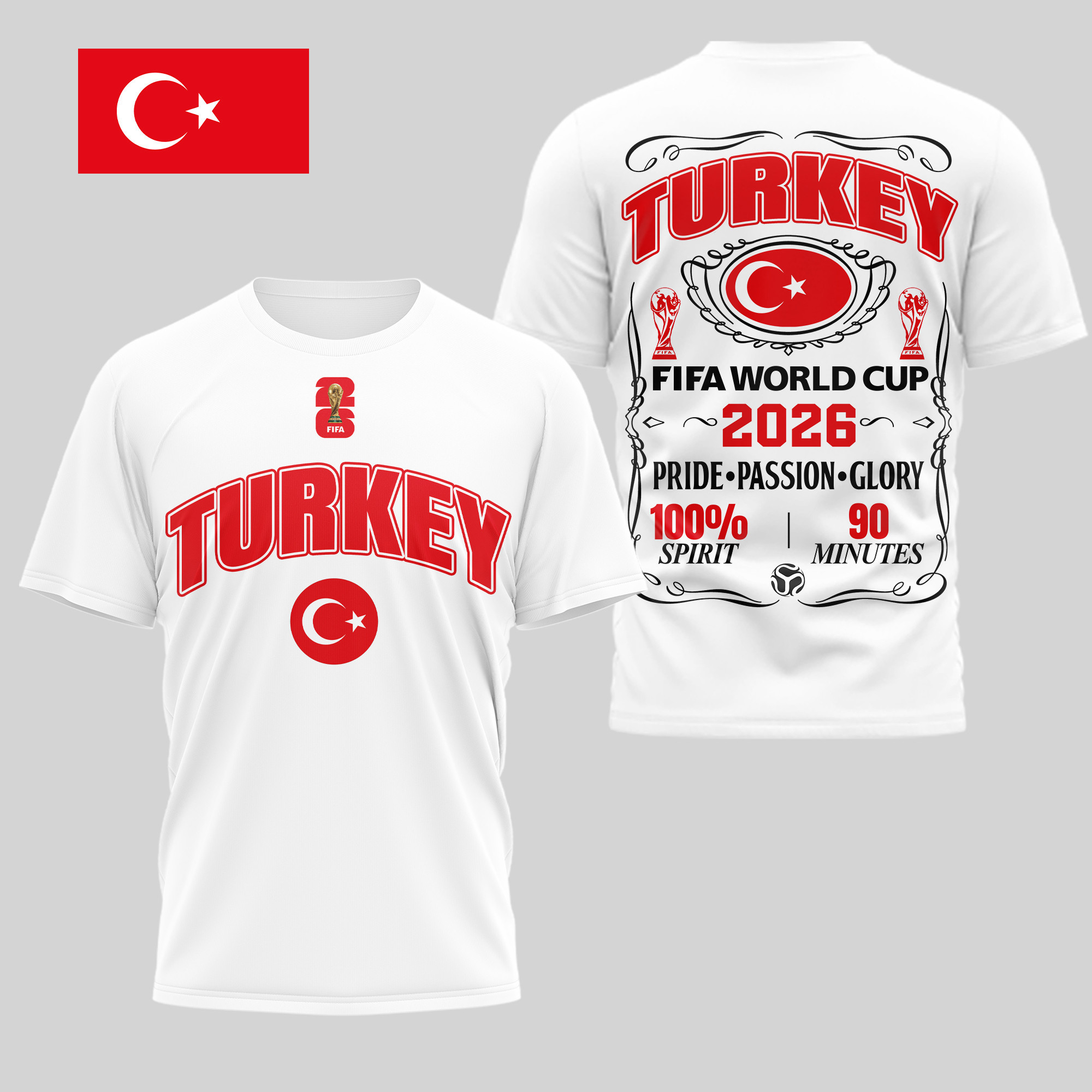 Turkey | Premium WC26 Pride Passion Glory 3D Shirt PB0FAI1