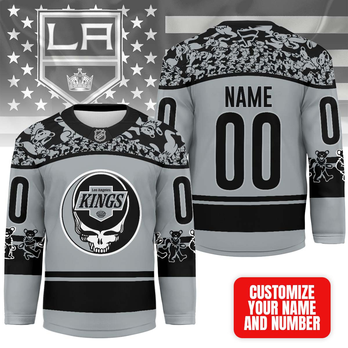 Los Angeles Kings | Premium NHL X Grateful Dead Hockey Jersey NP