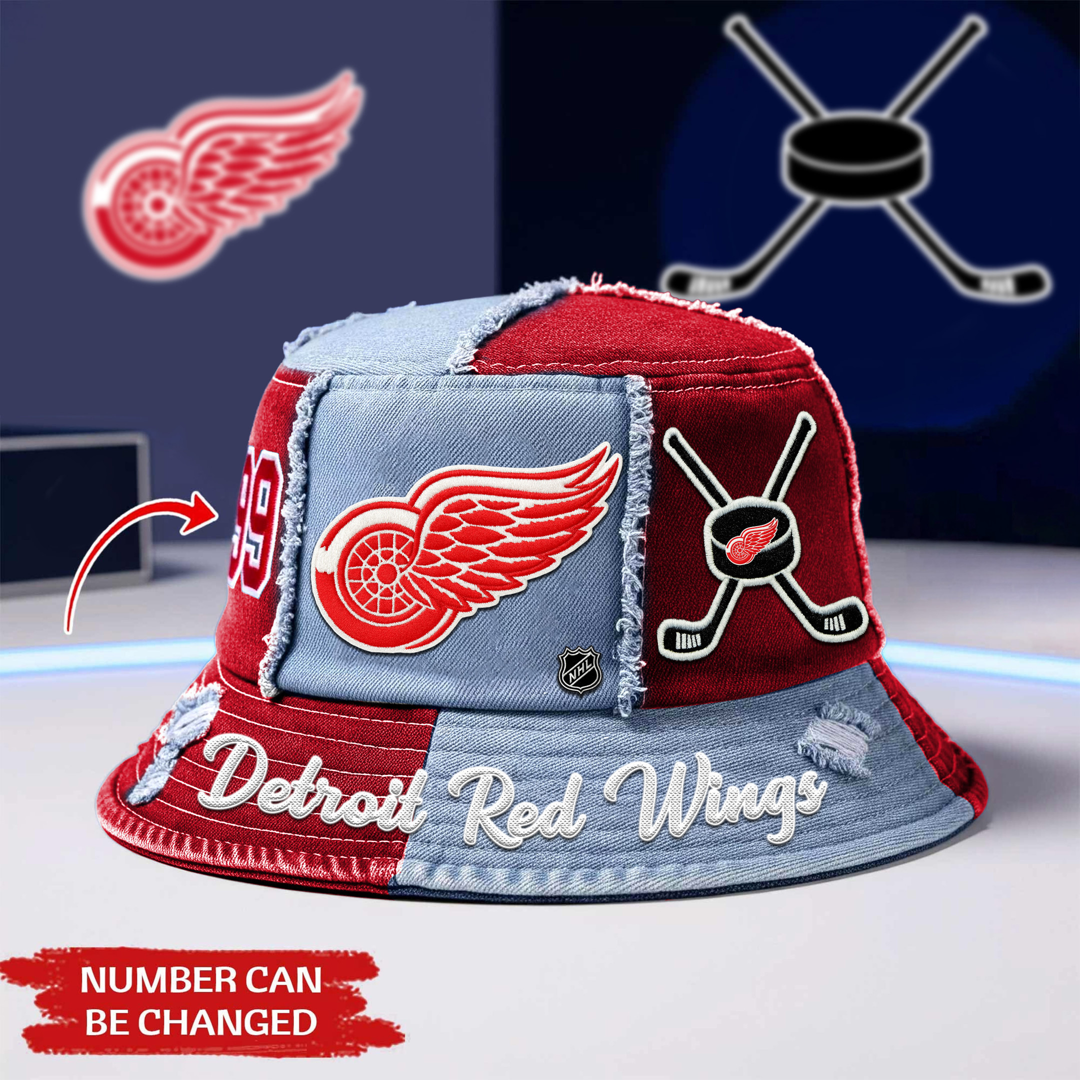 Detroit Red Wings | Premium NHL Bucket Hat TD
