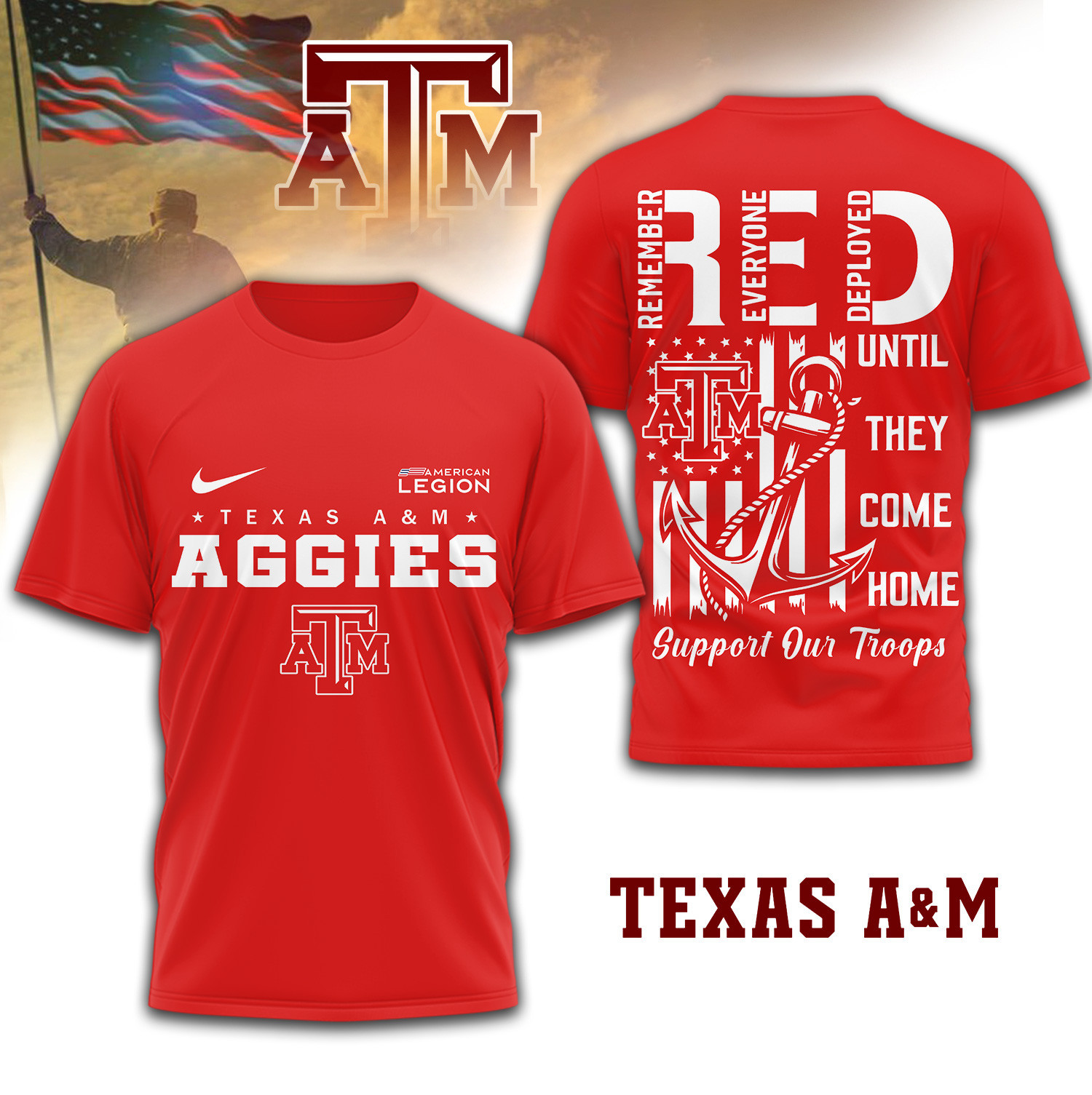 Texas A&M Aggies | Premium NCAA Red Friday Shirt TD