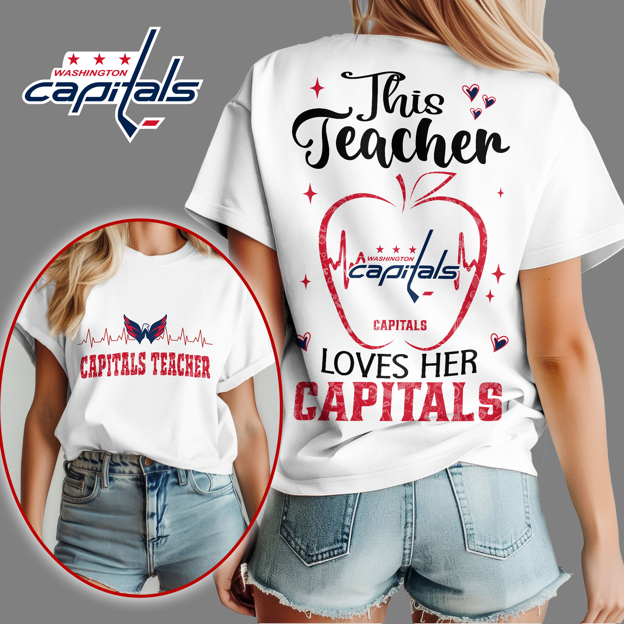 Washington Capitals | Premium NHL Teacher Appreciation Month Women's Shirt NY