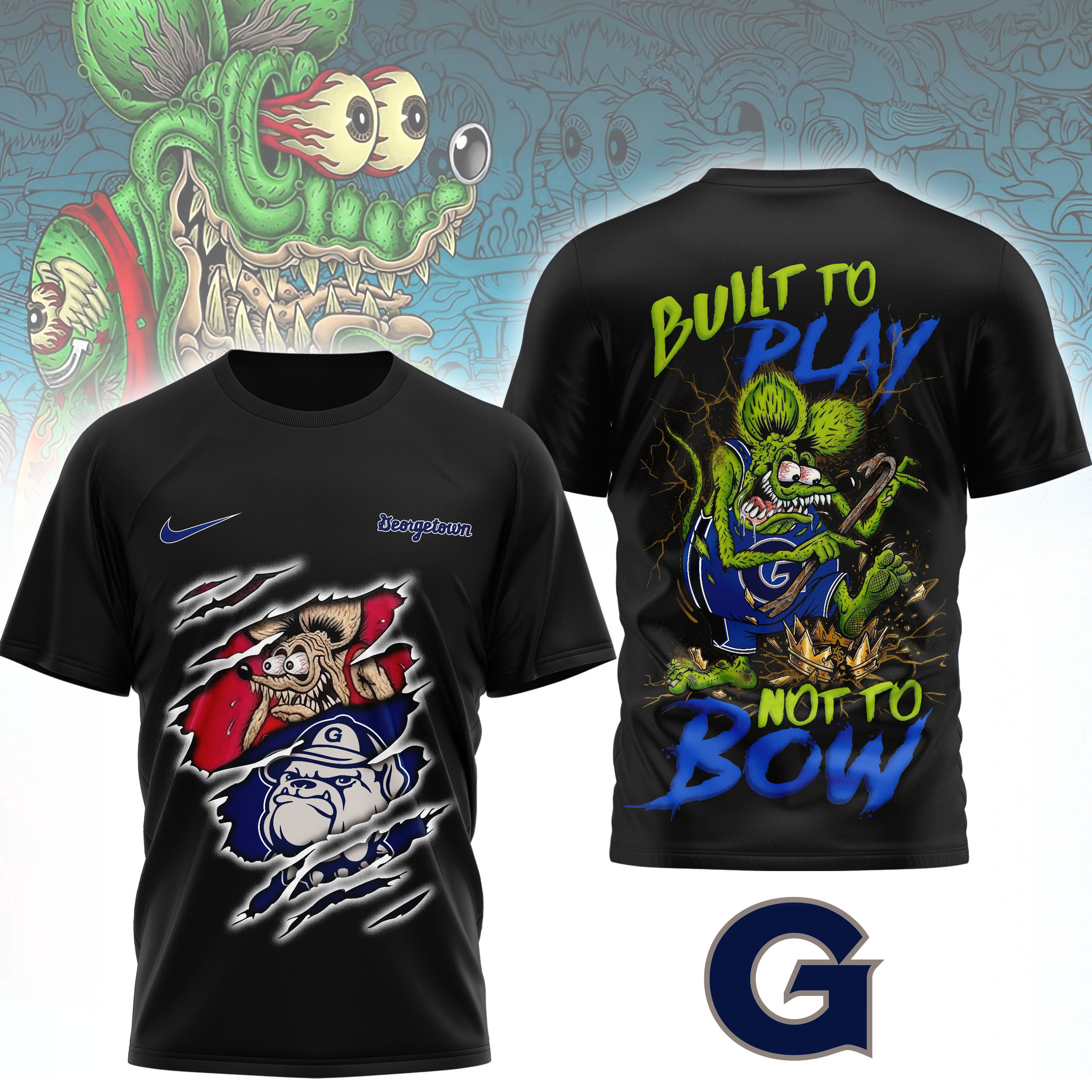 Georgetown Hoyas | Premium NCAA Varsity Savage 3D Shirt PBX9Z6E