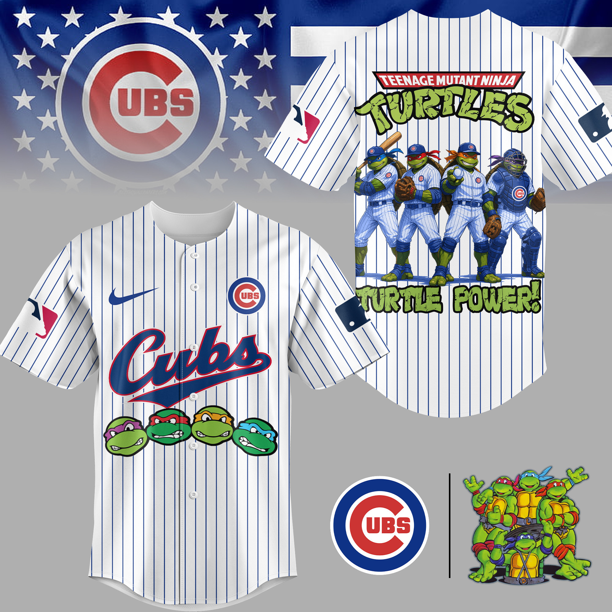Chicago Cubs | Premium MLB Teenage Mutant Ninja Turtles Jersey TD