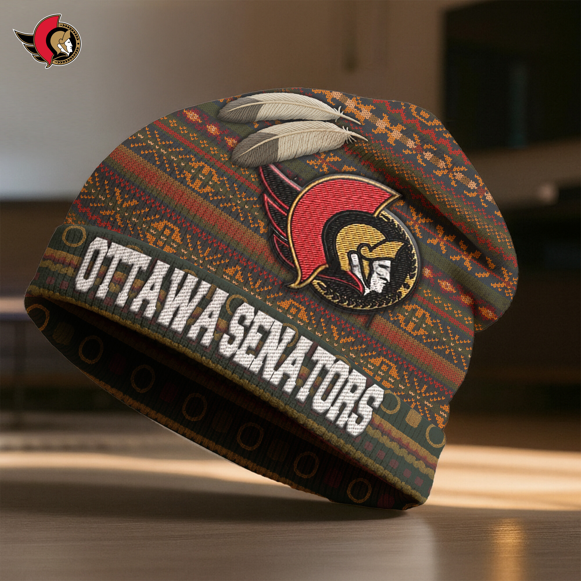 Ottawa Senators | Premium NHL Feathered Beanie Hat HY