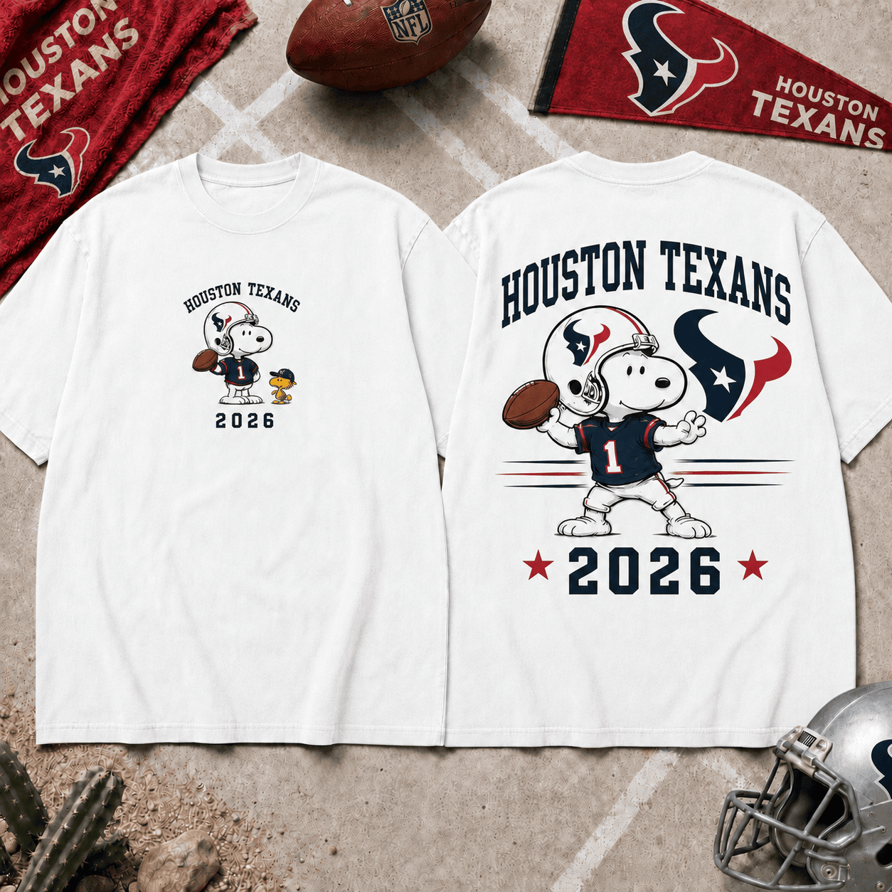 Houston Texans | Premium Snoopy NFL Football 2026 3D Shirt For Football Fans NNK