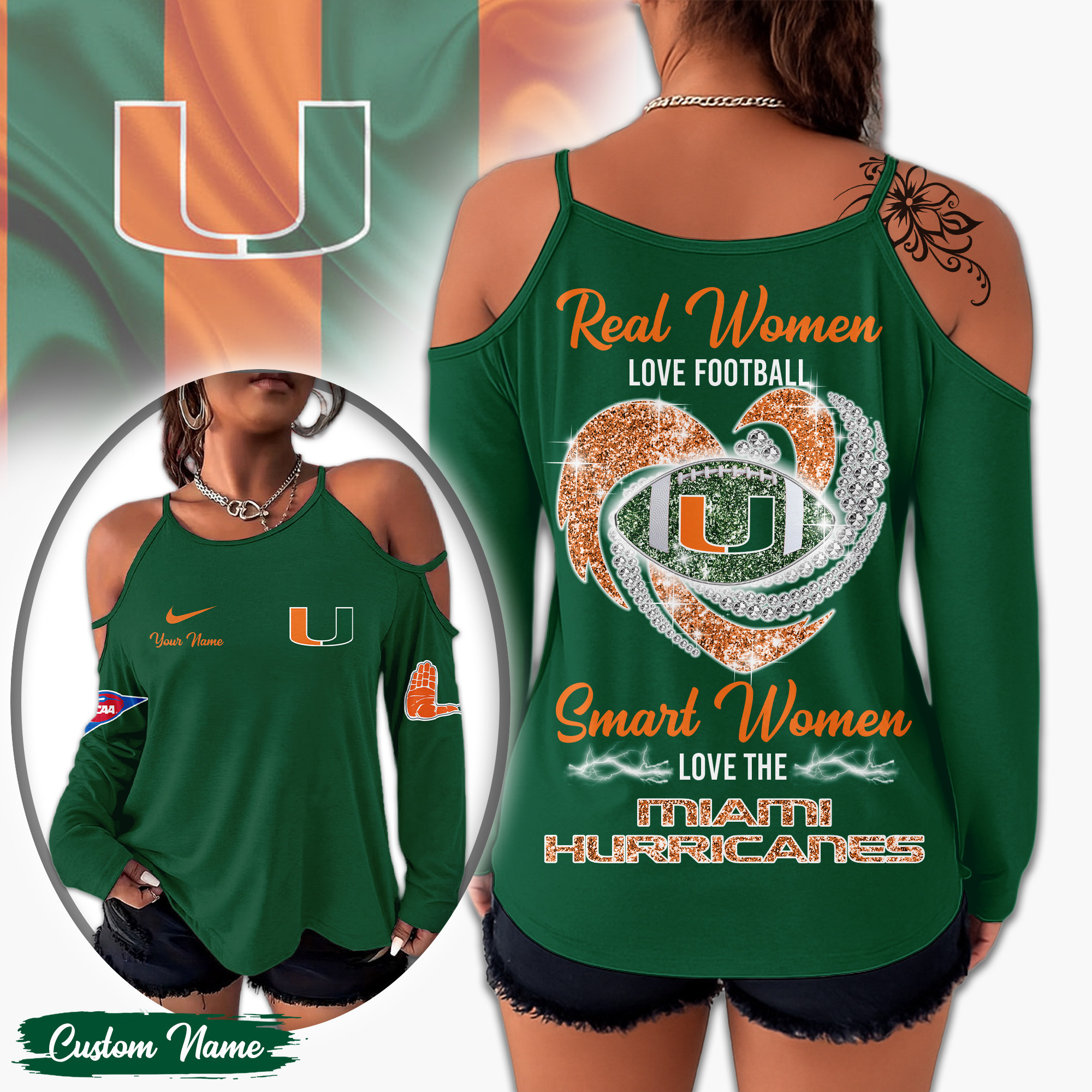 Miami Hurricanes | Premium NCAA Lady Tshirt TD