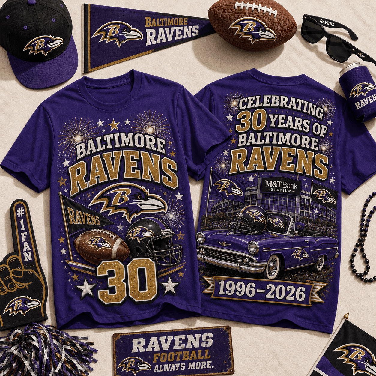 Baltimore Ravens | Premium NFL Legacy Celebration 3D Shirt NY