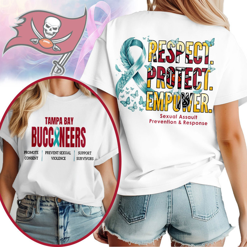Tampa Bay Buccaneers | Premium NFL SA Prevention Month 3D Shirt HY