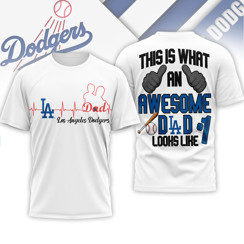 Los Angeles Dodgers | Premium MLB Father Day Awesome Dad 3D Shirt HY