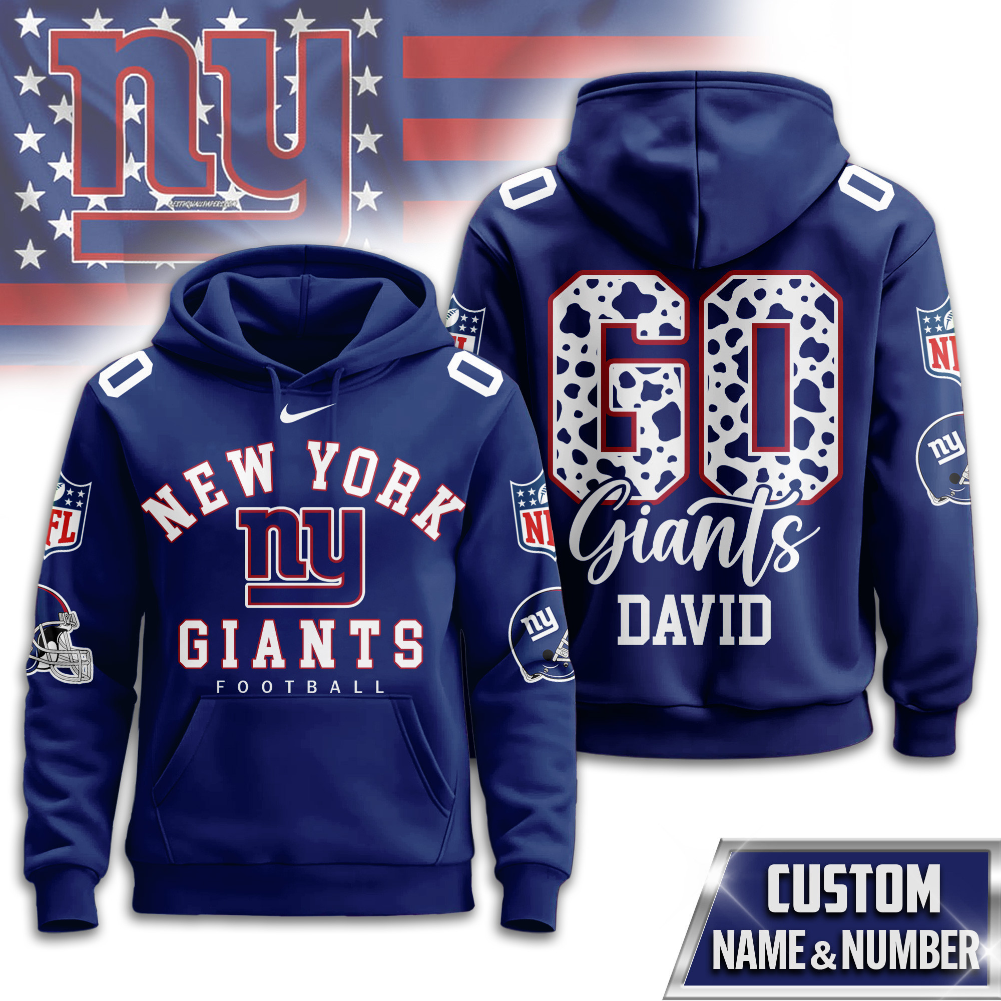 New York Giants | Premium NFL Custom Game Day Hoodie TD