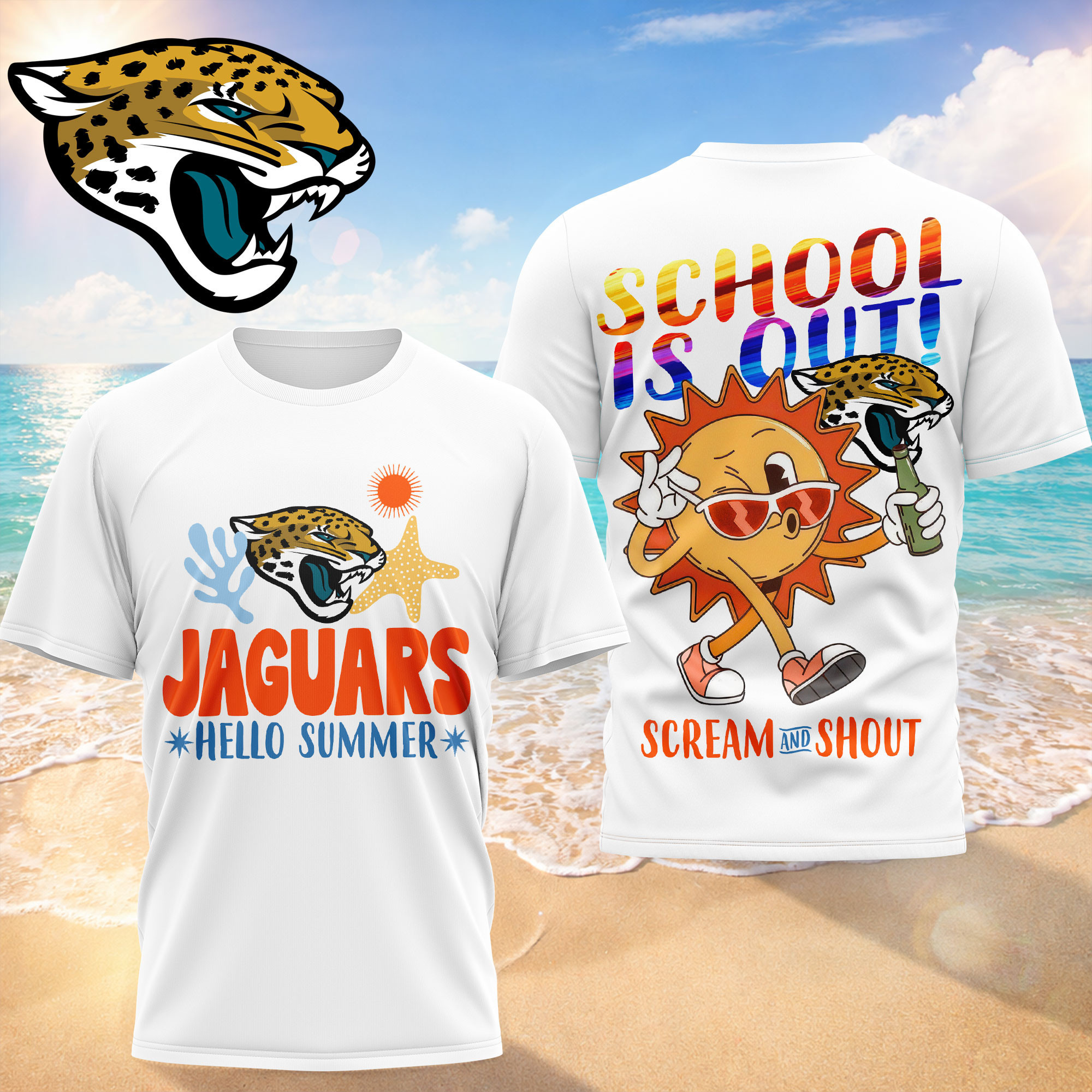 Jacksonville Jaguars | Premium NFL Hello Summer 3D T-Shirt HY