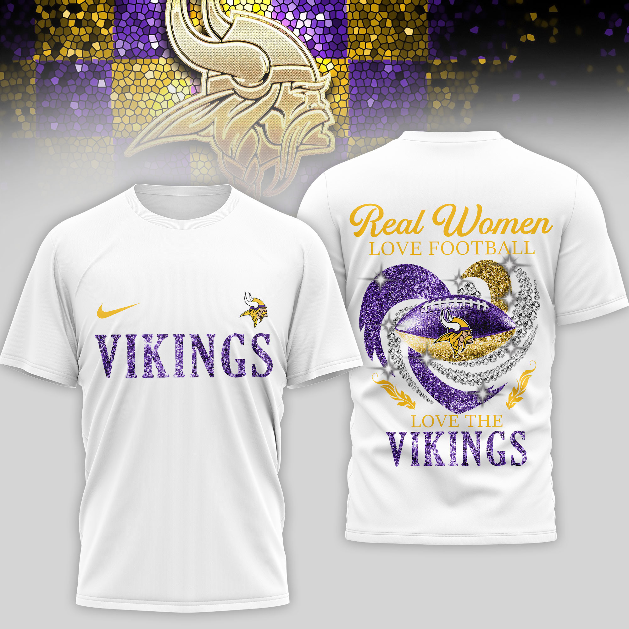 Minnesota Vikings | Premium NFL Stadium Graphic 3D Shirt NTH1