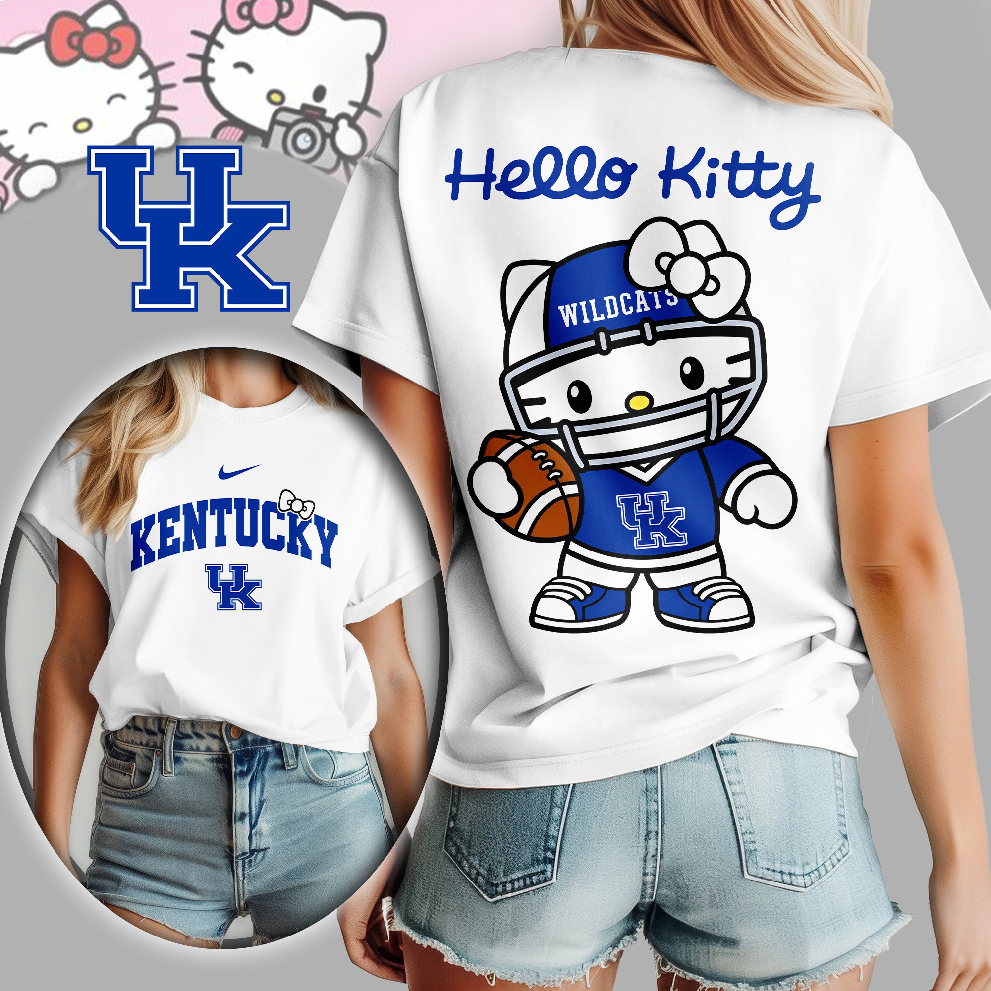 Kentucky Wildcats | Premium NCAA Hello Kitty Women's Shirt TD
