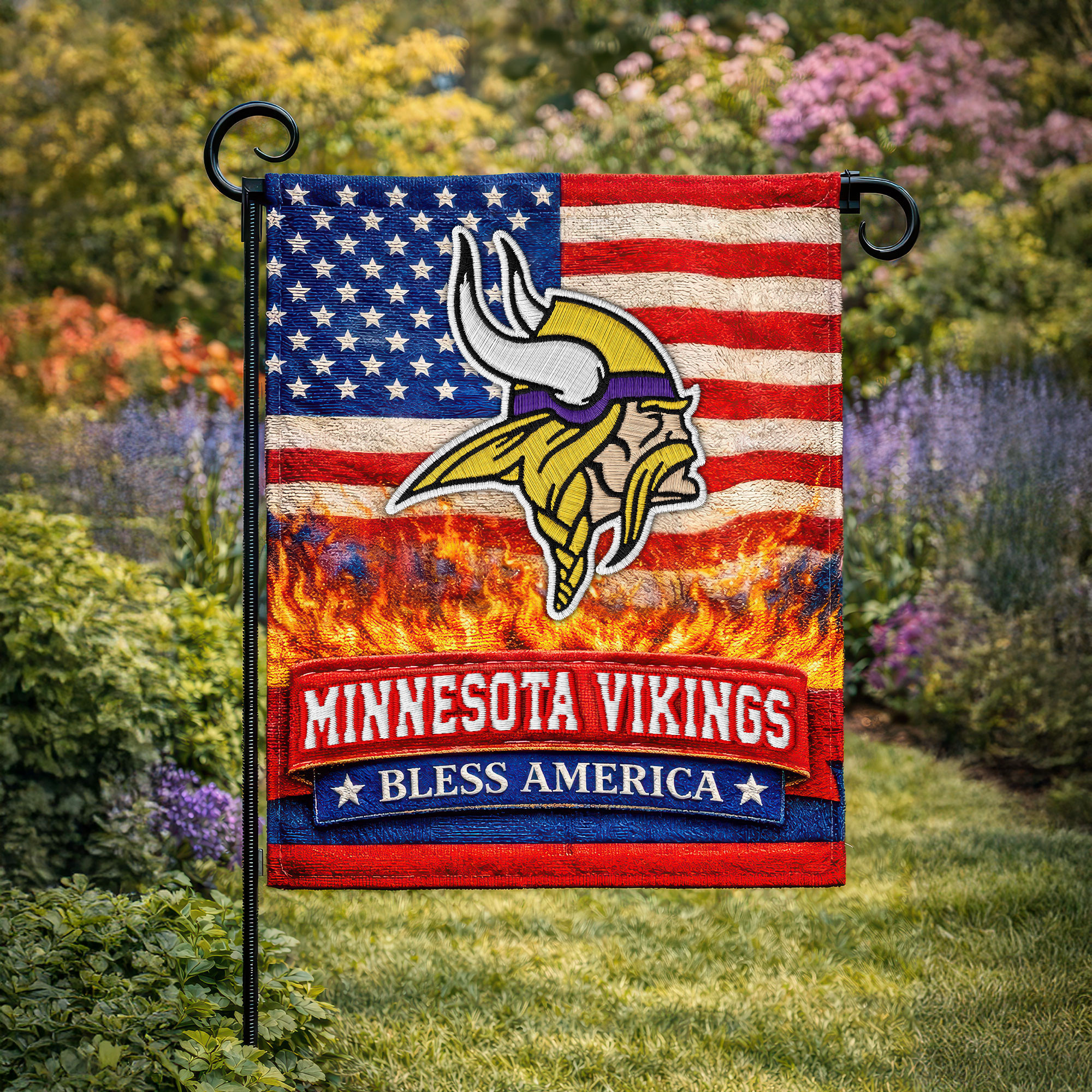 Minnesota Vikings | Premium NFL 250 Years Of America Freedom Flag NY