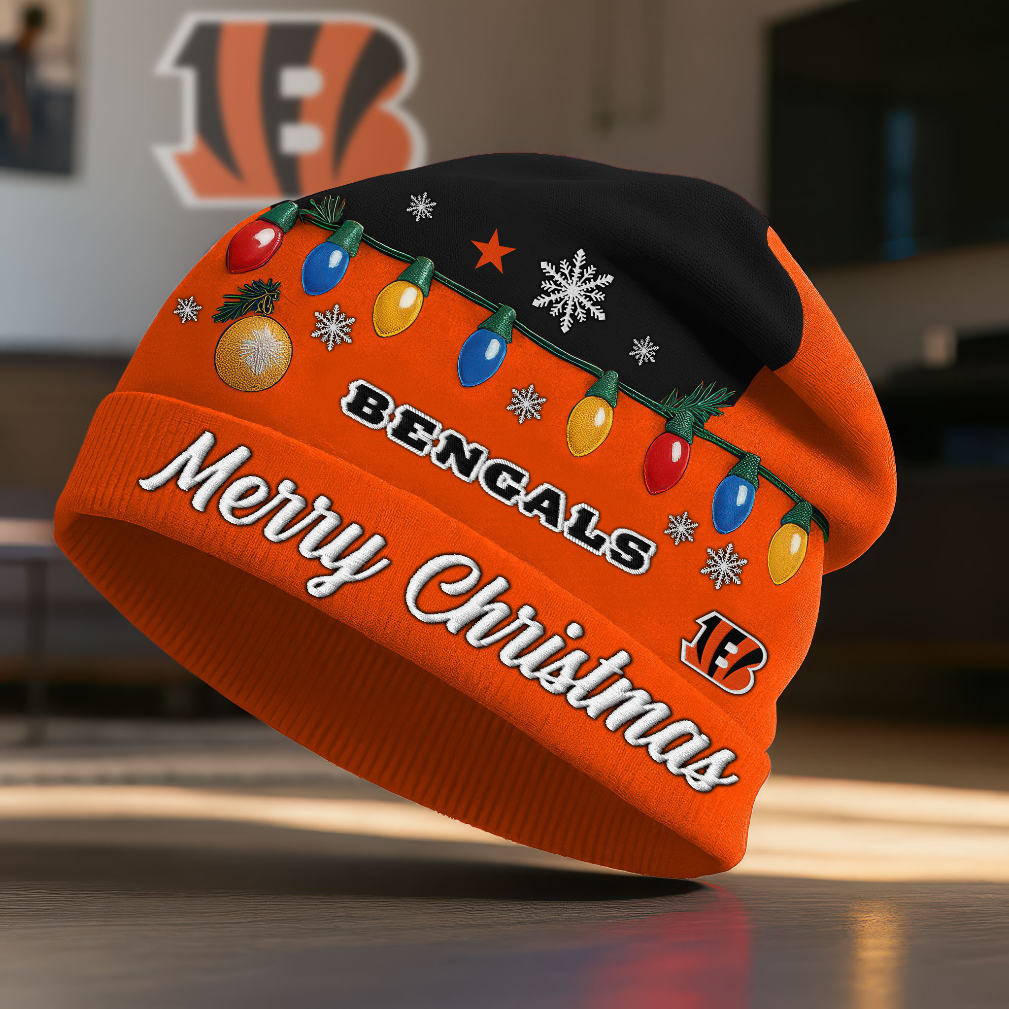 Cincinnati Bengals | Premium NFL Christmas Beanie Hat NY