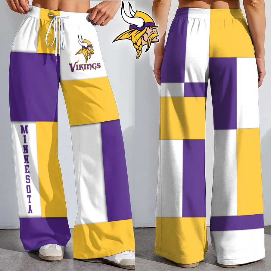 Minnesota Vikings | Premium NFL Color Block Football High-Stretch Casual Pants HI