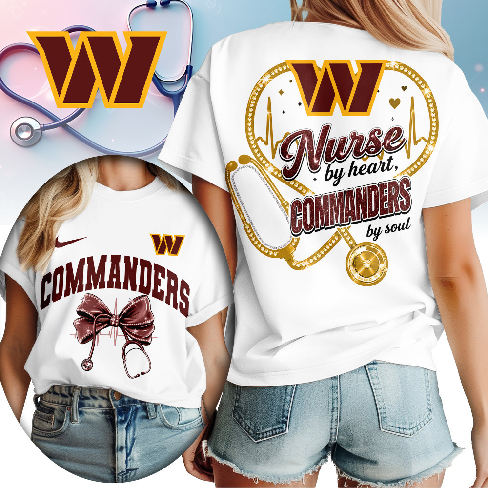 Washington Commanders | Premium NFL Nurse By Heart Women Shirt TD