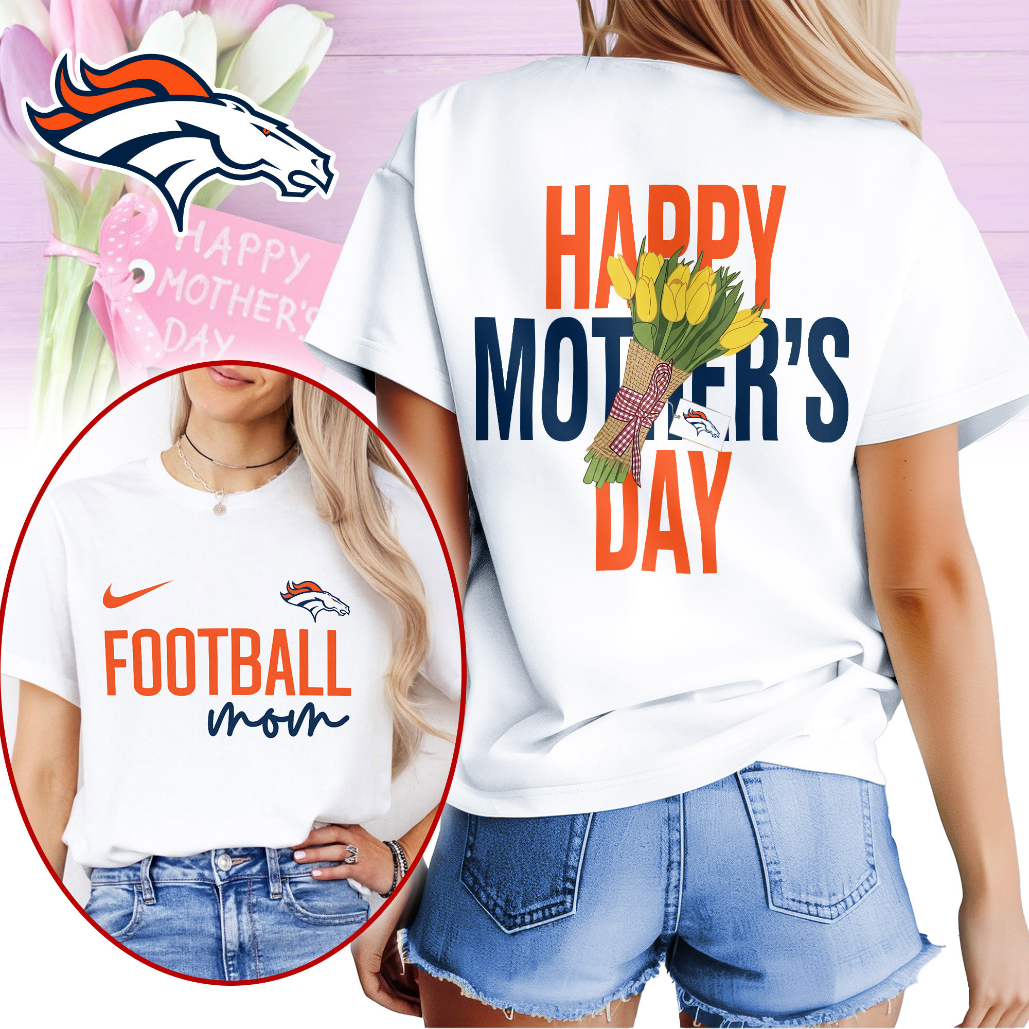 Denver Broncos | Premium NFL Happy Mother Day 3D Shirt NP