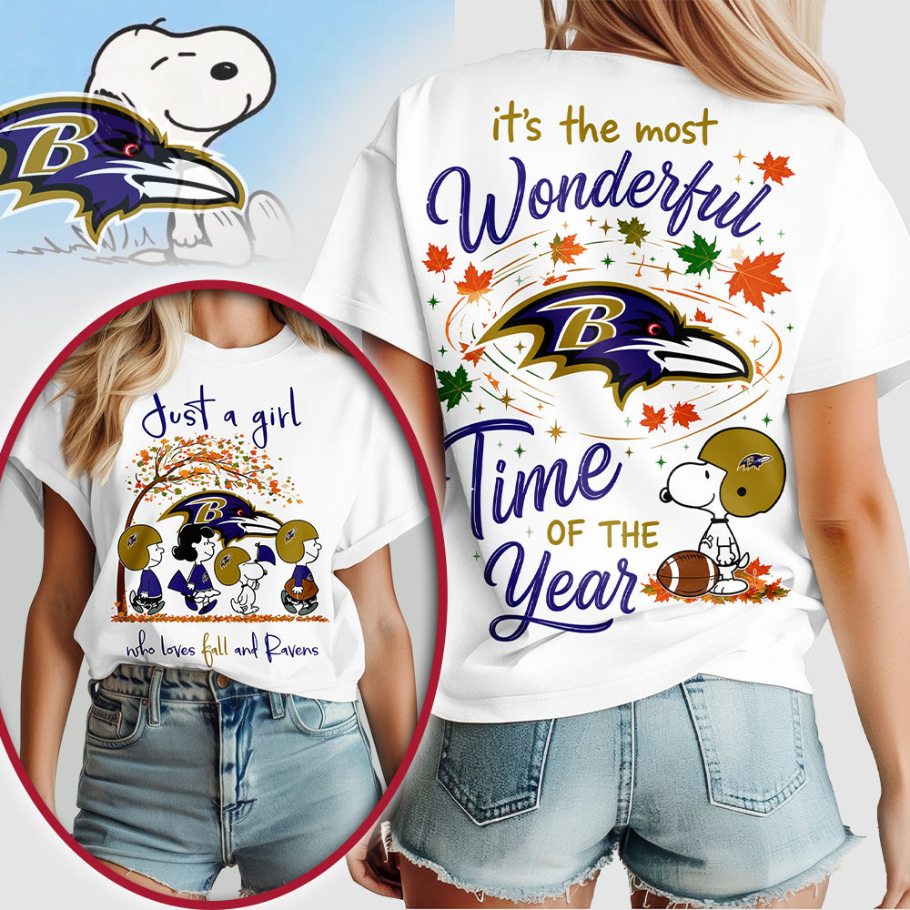Baltimore Ravens | Premium NFL Fall Wonderful Time of the Year 3D Shirt NTH1