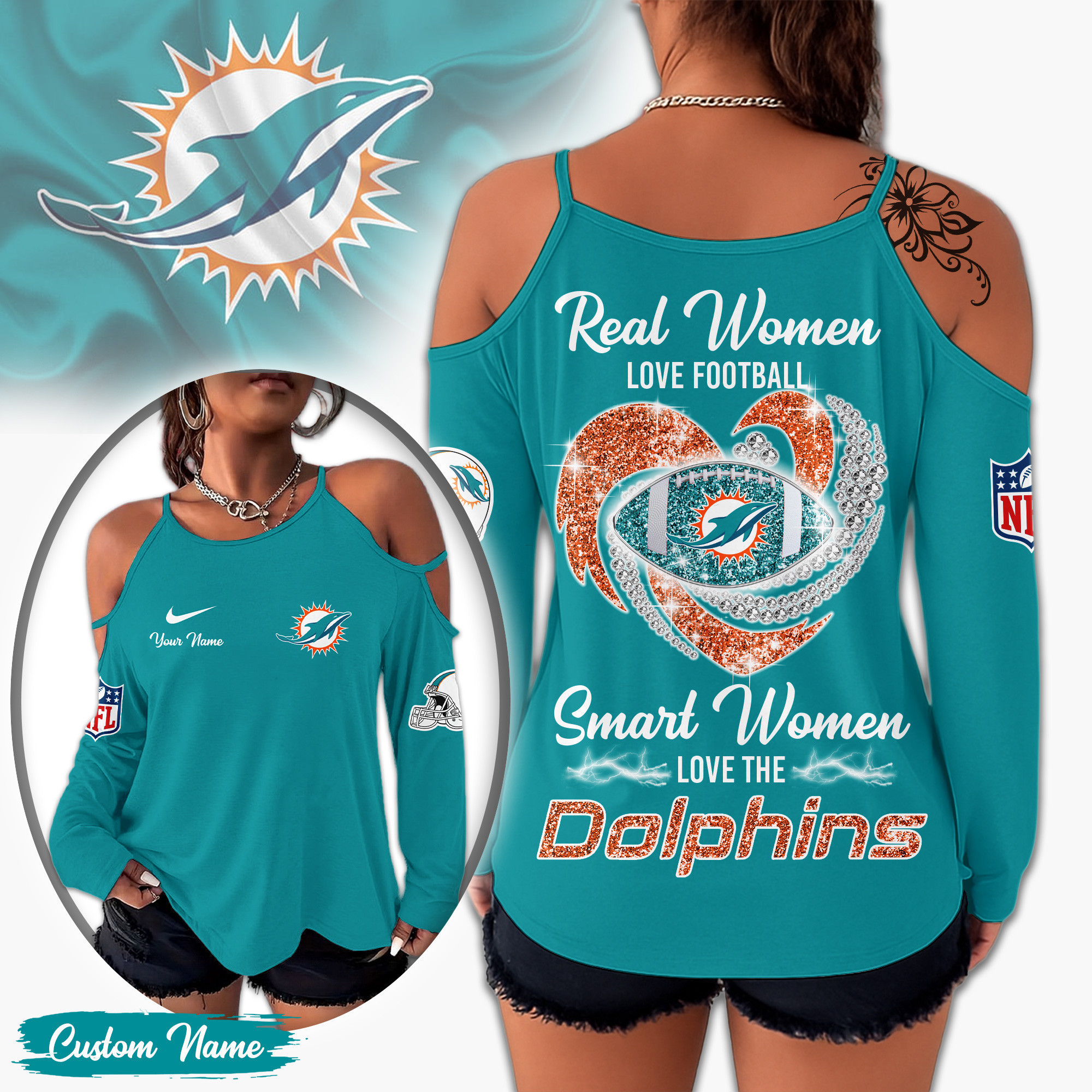 Miami Dolphins | Premium NFL Lady Tshirt TD