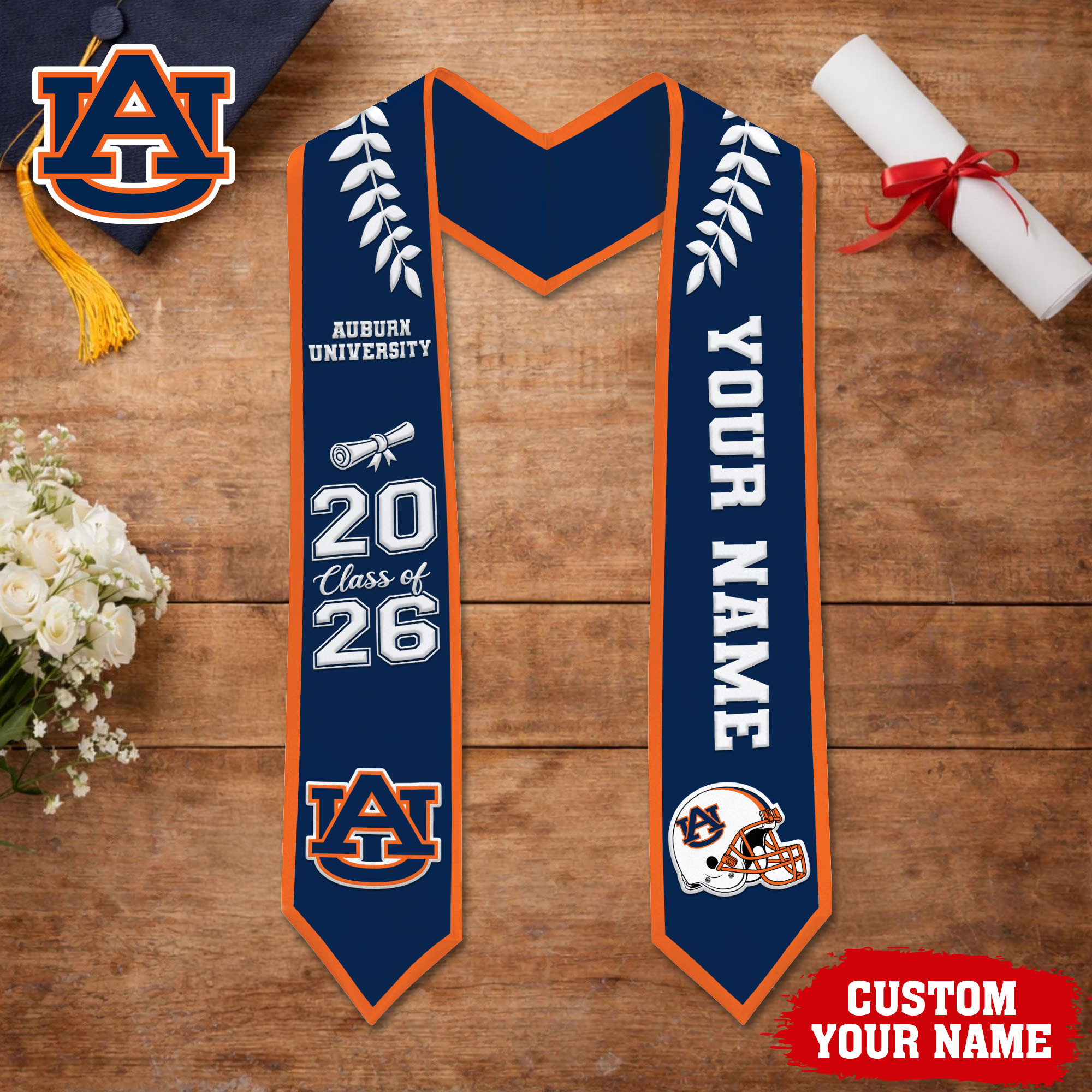 Auburn Tigers | Premium NCAA Graduation Stole NY