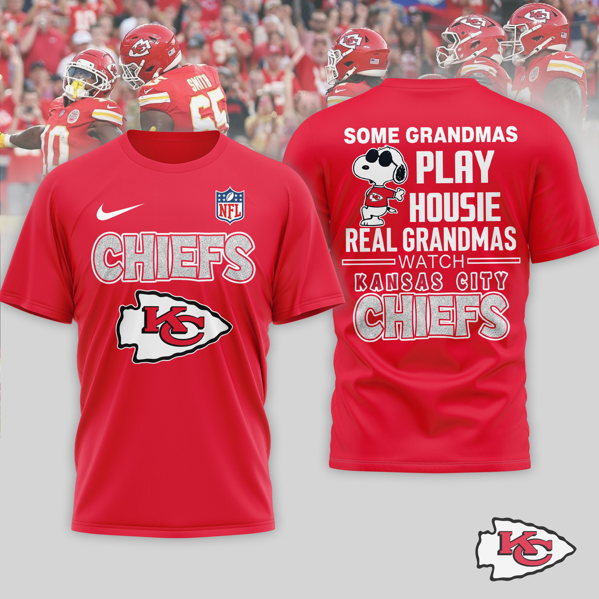 Kansas City Chiefs | Premium NFL Fan Grandma Apparel 3D Shirt NTH1